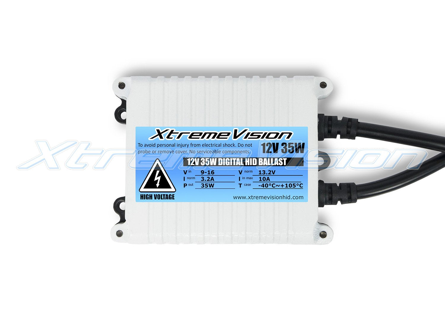 Xtremevision 9012 6K 35W Ac Xenon Bulb Bundle - Slim Ac Ballast - 6000K Light Blue - 1 Pair