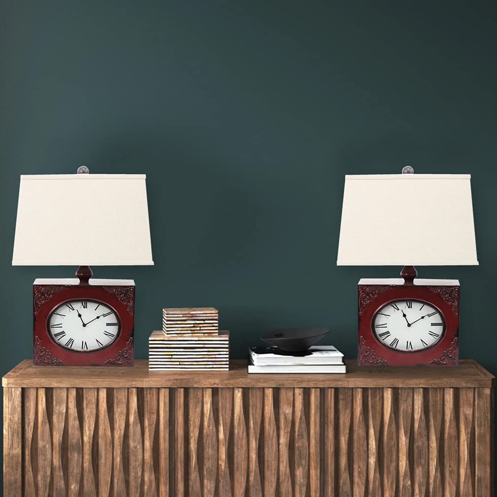 Teton Home Red Porcelain Table Lamp - Stylish Lighting For Home Decor