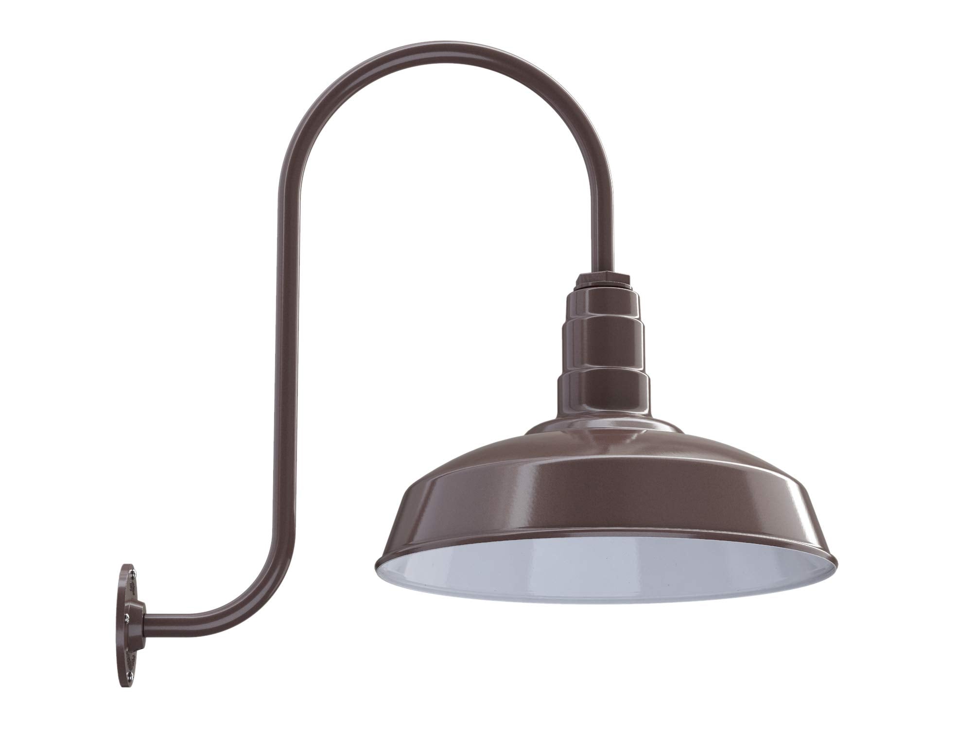Steel Lighting Co. Gardena Barn Light - 16 Dark Bronze Steel Outdoor Gooseneck Wall Fixture