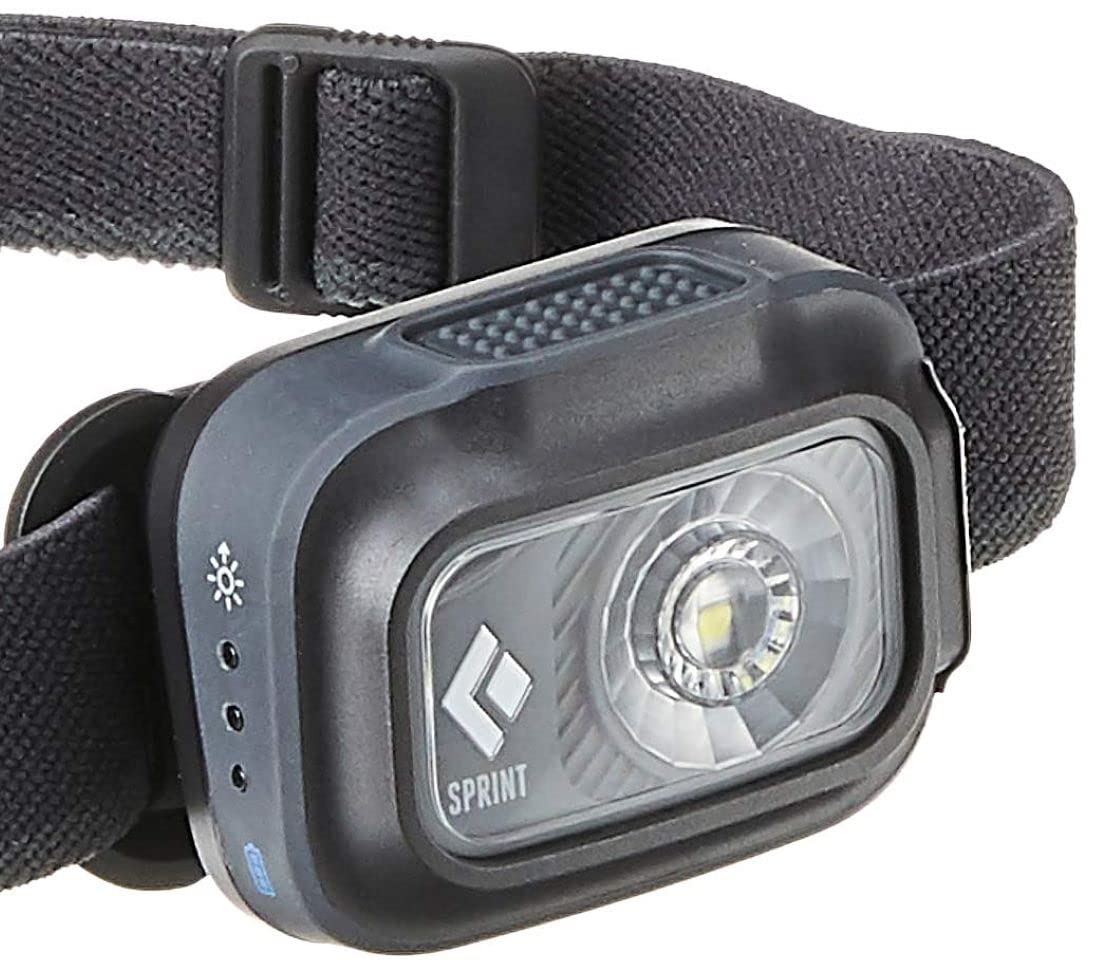 BLACK DIAMOND Sprint LED Headlamp 225 Lumen Rechargeable, Graphite, Compact, One Size, Model BD620653