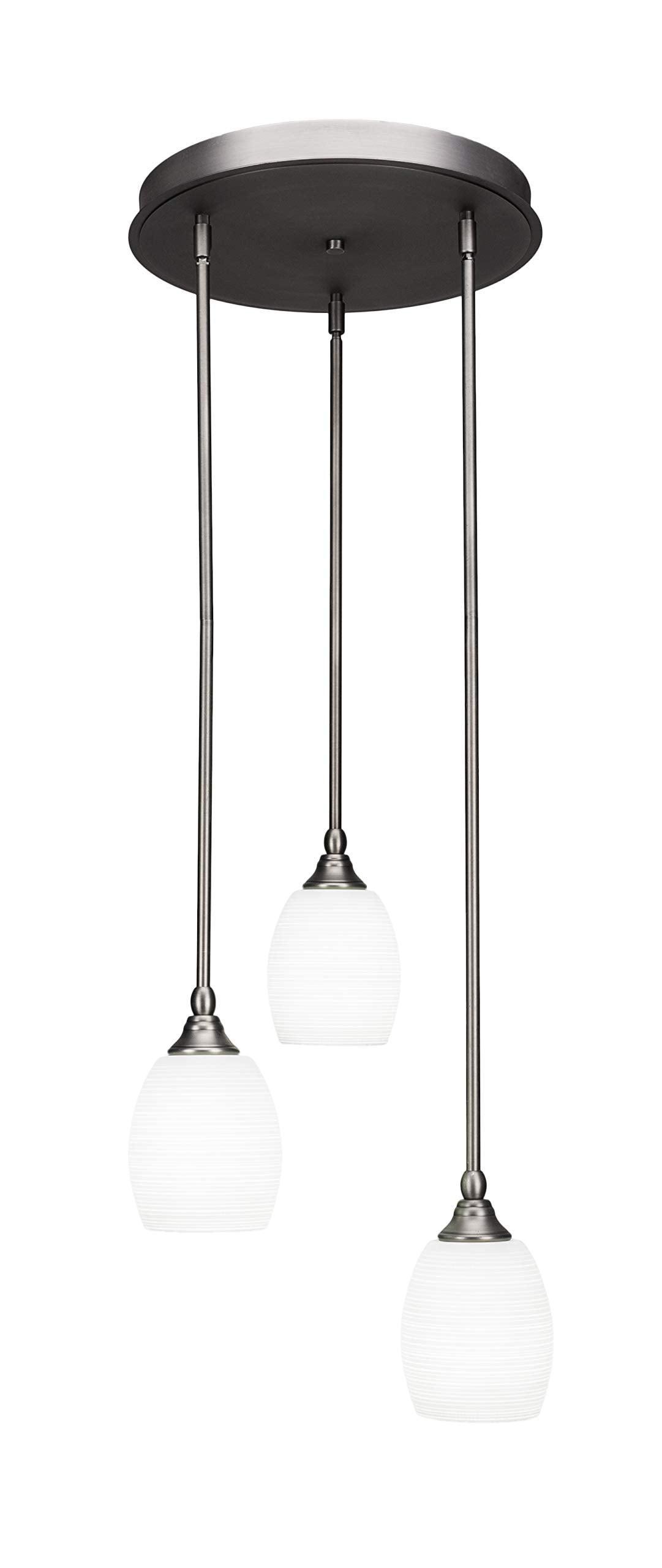 Empire 3 Light Cluster Pendalier In Brushed Nickel (2143-Bn-4021)