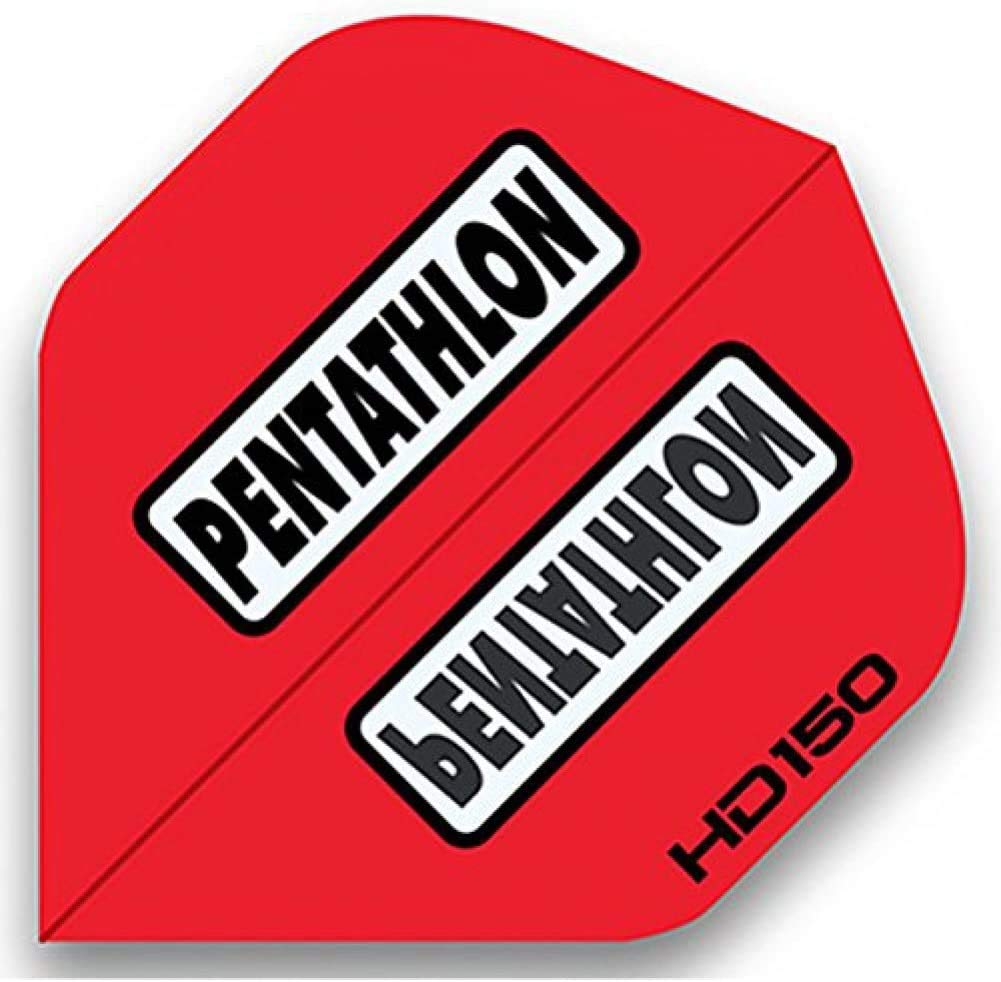 US Darts Pentathlon Red HD150 Standard Dart Flights - 3 Sets (9 Flights) - Polyester