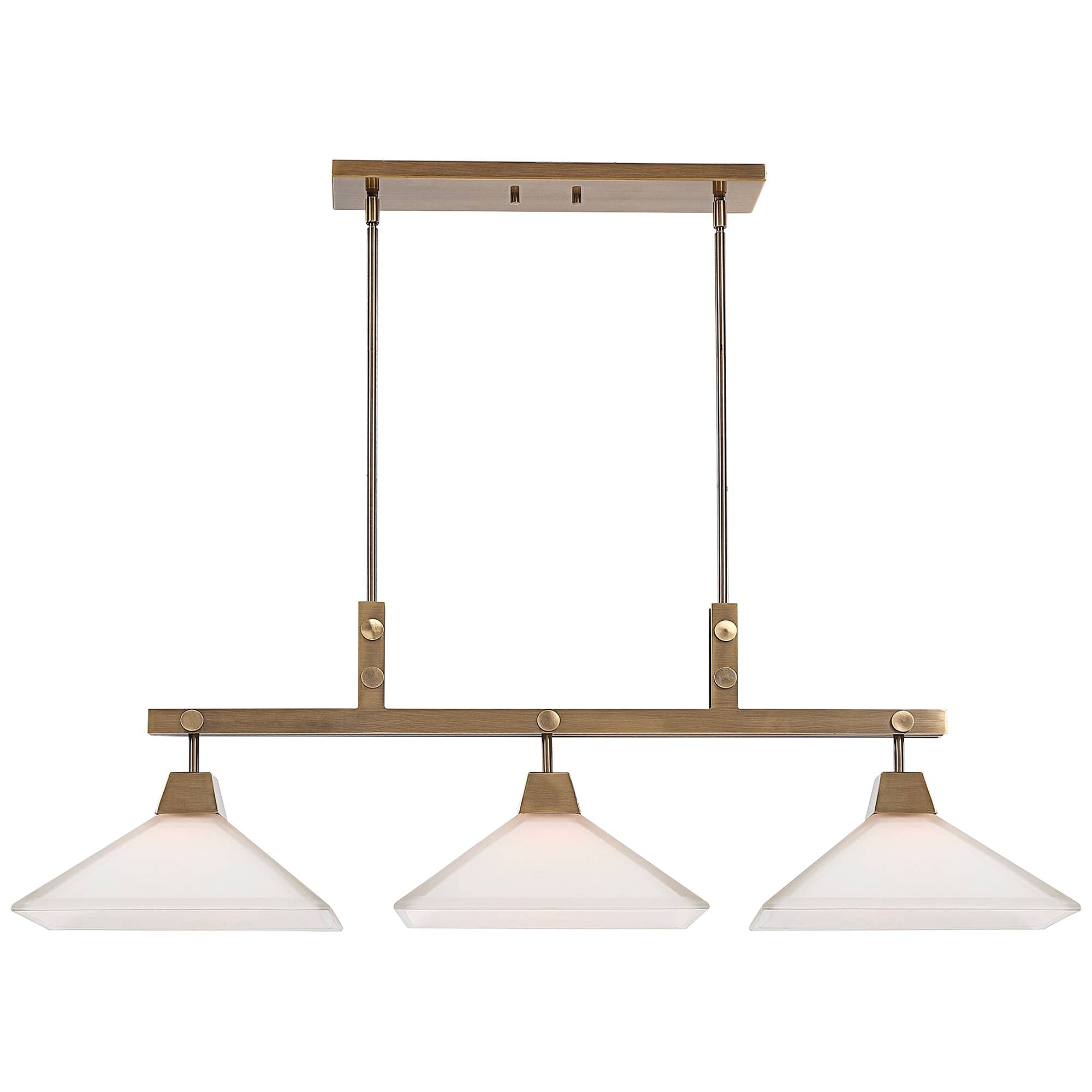 Uttermost Brookdale - 3 Light Linear Chandelier - 43.88 Inches Wide By 13 Inches Deep