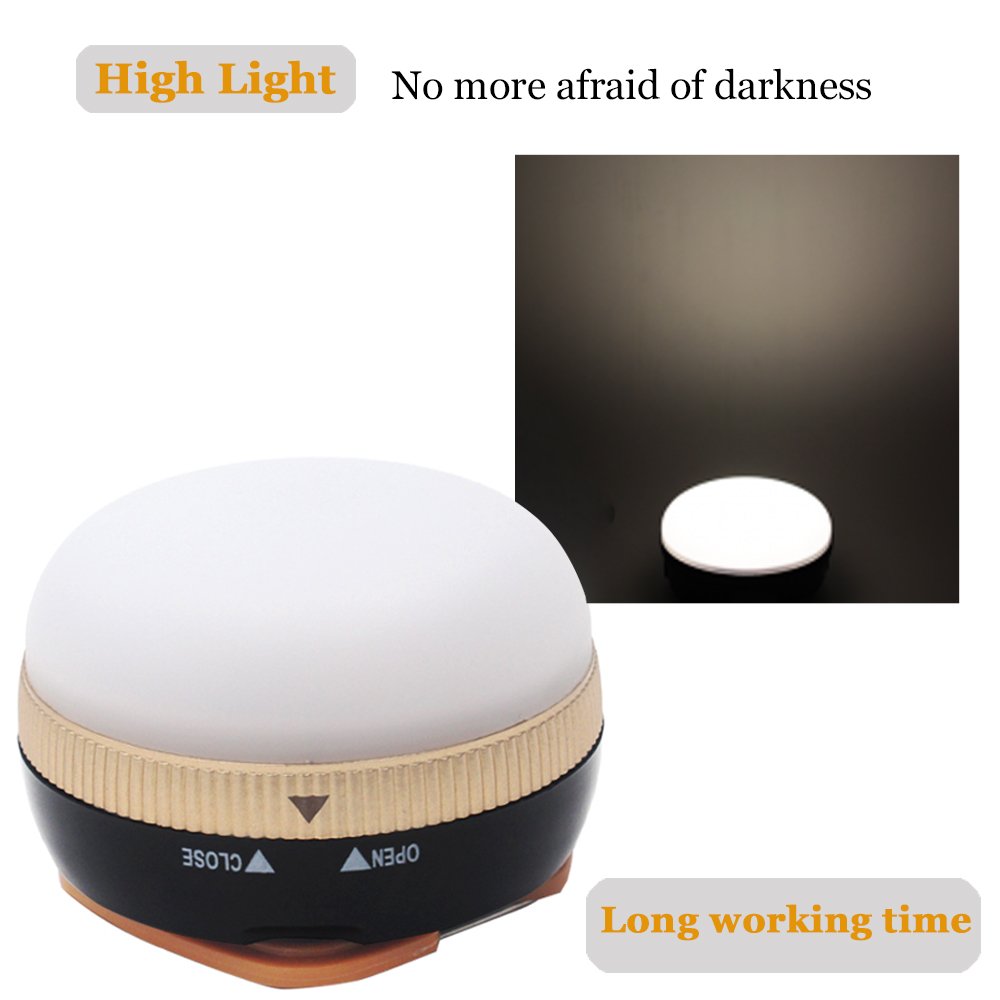 2 Pack LED Lantern Portable Camping Lights Outdoor Tent Light Hanging Camping Lamp with 5 Modes, Restractable Hook for Adults an