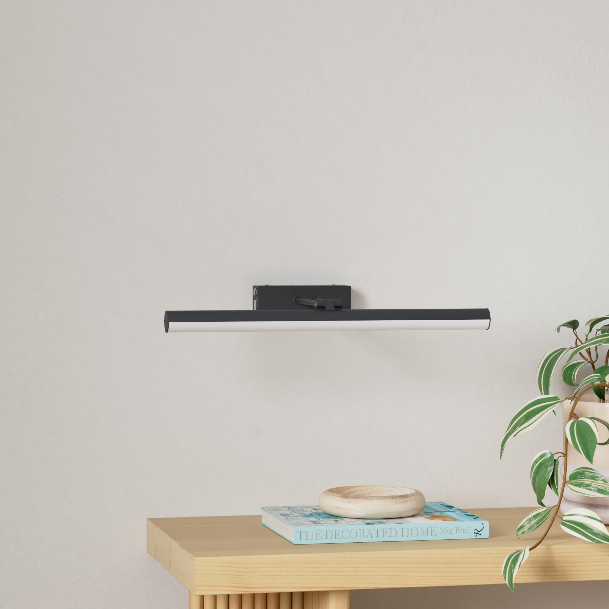 Howmzon 16 Rechargeable Metal Picture Light, Dimmable Wall Sconce In Black, Model Hw002Bk For Art And Gallery Display