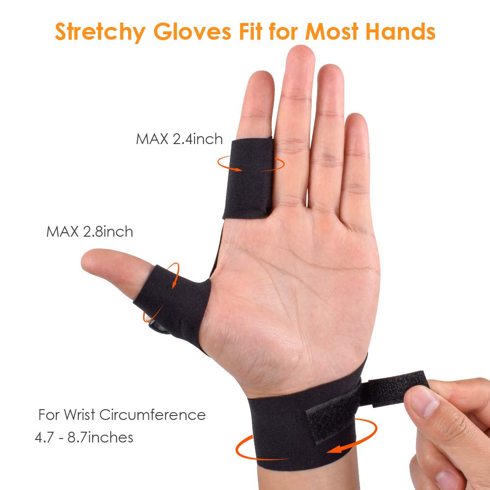 HANPURE LED Flashlight Gloves - 2 Pack, Rechargeable, Black, Acrylic, Model YU-GLV-S, Perfect Christmas/Birthday Gift for Him