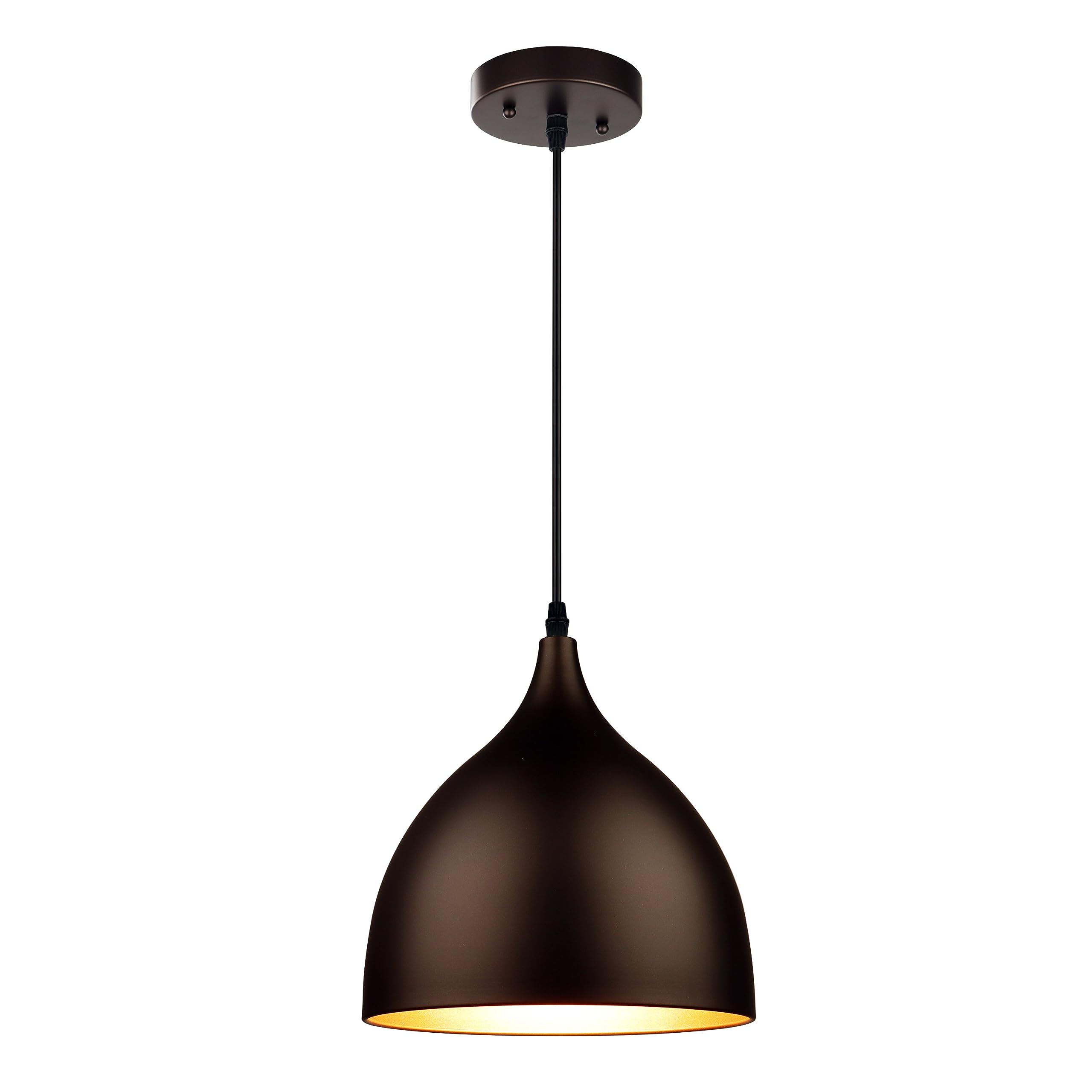 Chloe Lighting Walter Industrial Mini Pendant Ceiling Fixture 10in Wide, Oil-Rubbed Bronze, Metal, Model CH58070RB10-DP1