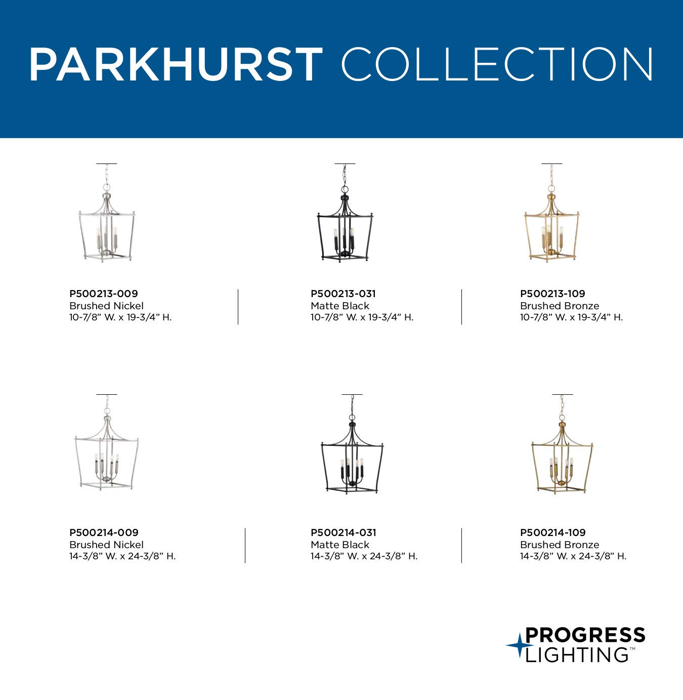 Parkhurst Collection Brushed Bronze Four-Light Foyer
