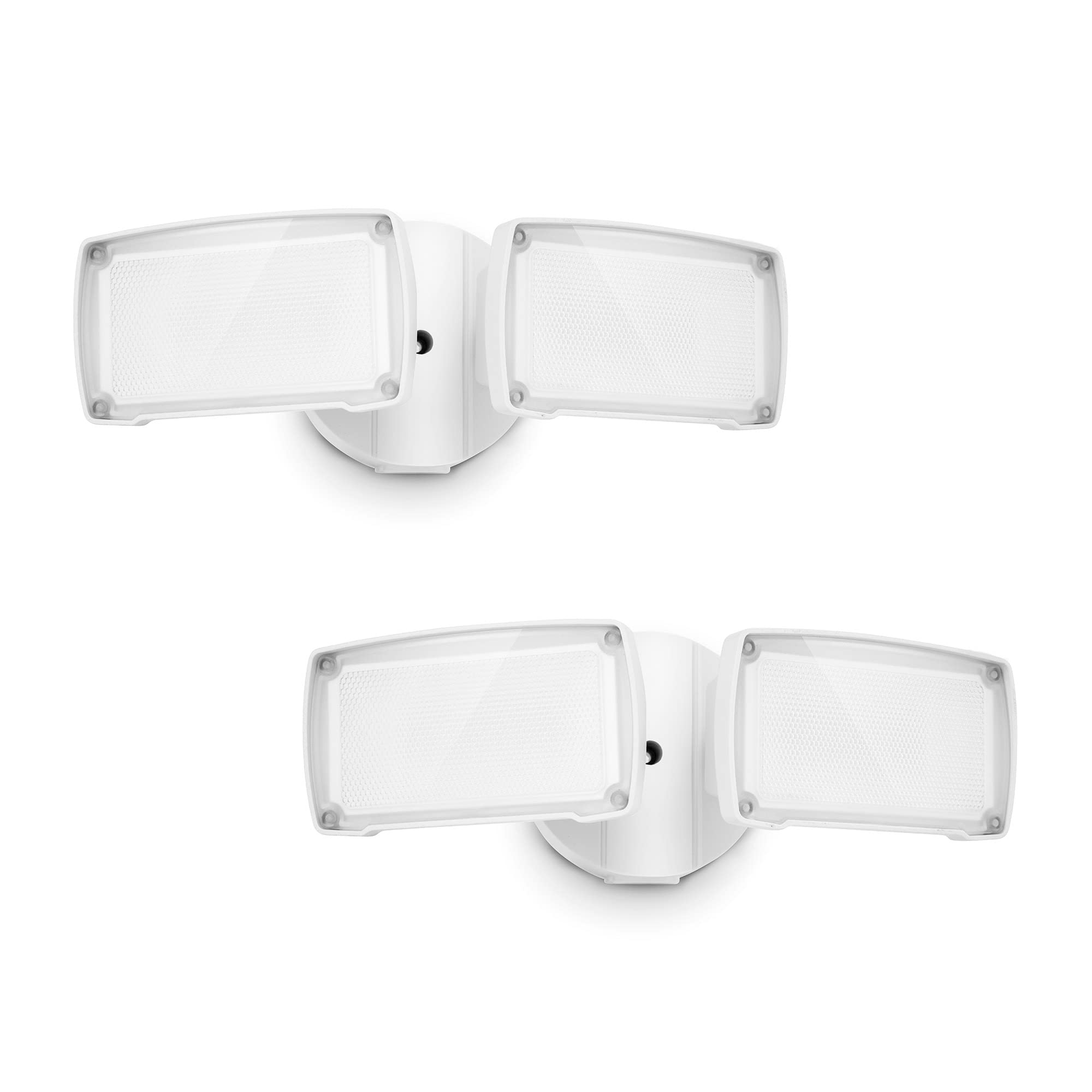 UME LED Security Light 2-Pack, 19W, 2000LM, 5000K, IP65 Waterproof, Adjustable Heads, White, Model 7635419331-2PCS