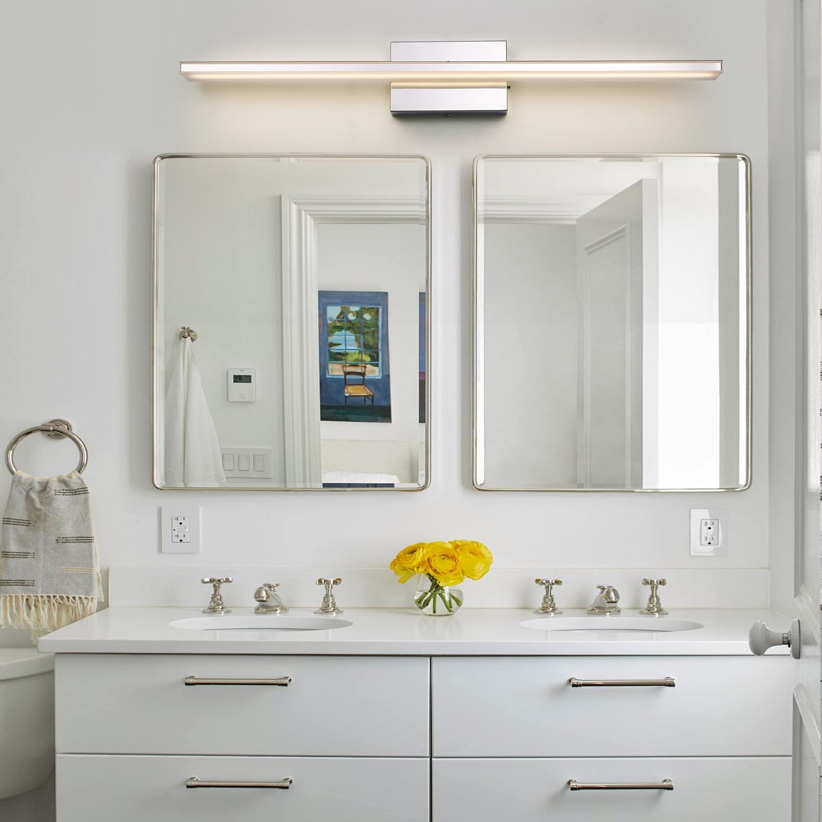 BRIVOLART LED Vanity Light Fixture 24W Dimmable 5CCT 31.5 Inch Matte Black Wall Light Bar Model 6420