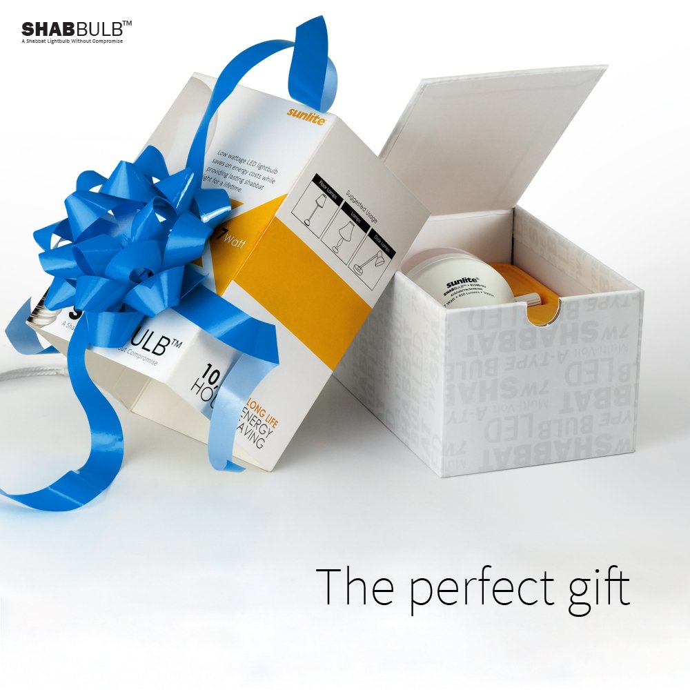 Sunlite 7W ShabBulb LED Light Bulb, Shabbat Permissible, 4000K Cool White, 40W Equivalent, 1 Count