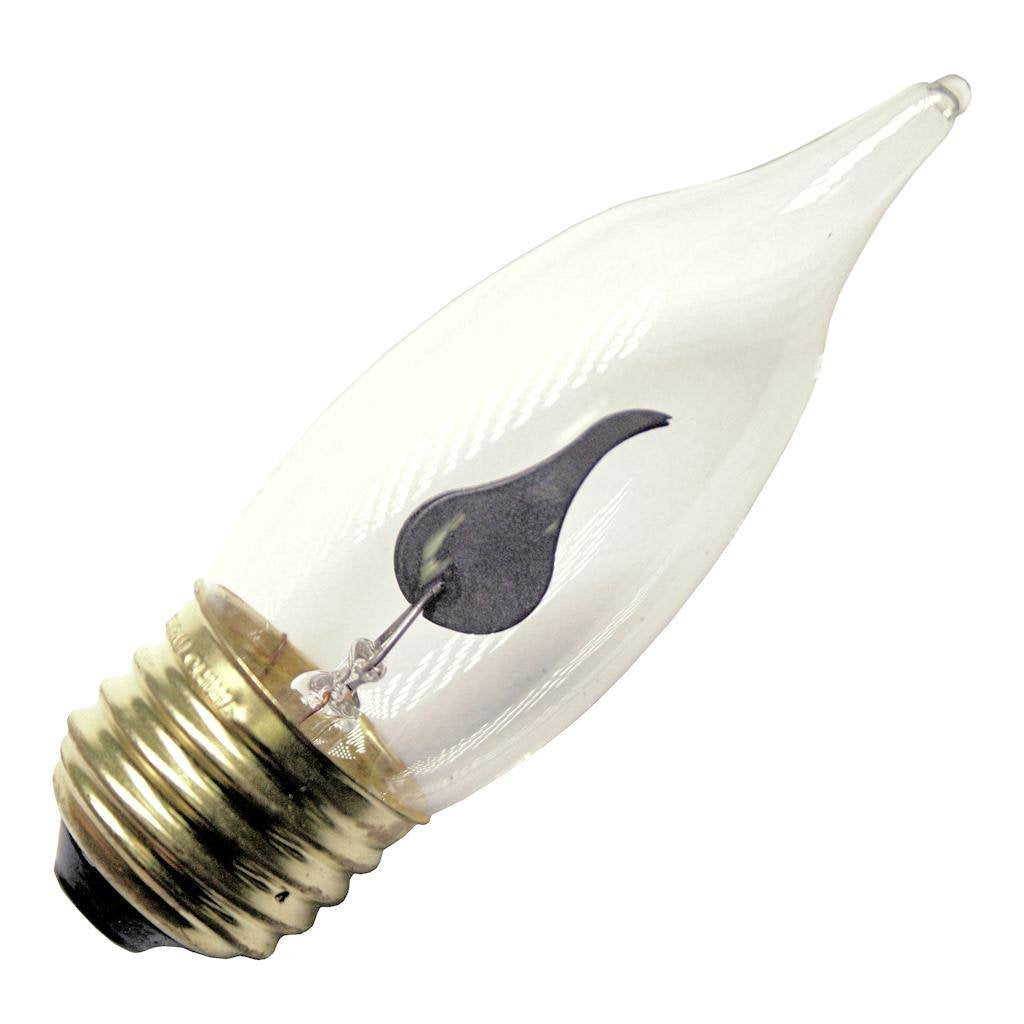 Westinghouse 3-Watt Flicker Flame Bulb, Clear Plastic, 1 Pack - Ideal For Decorative Lighting