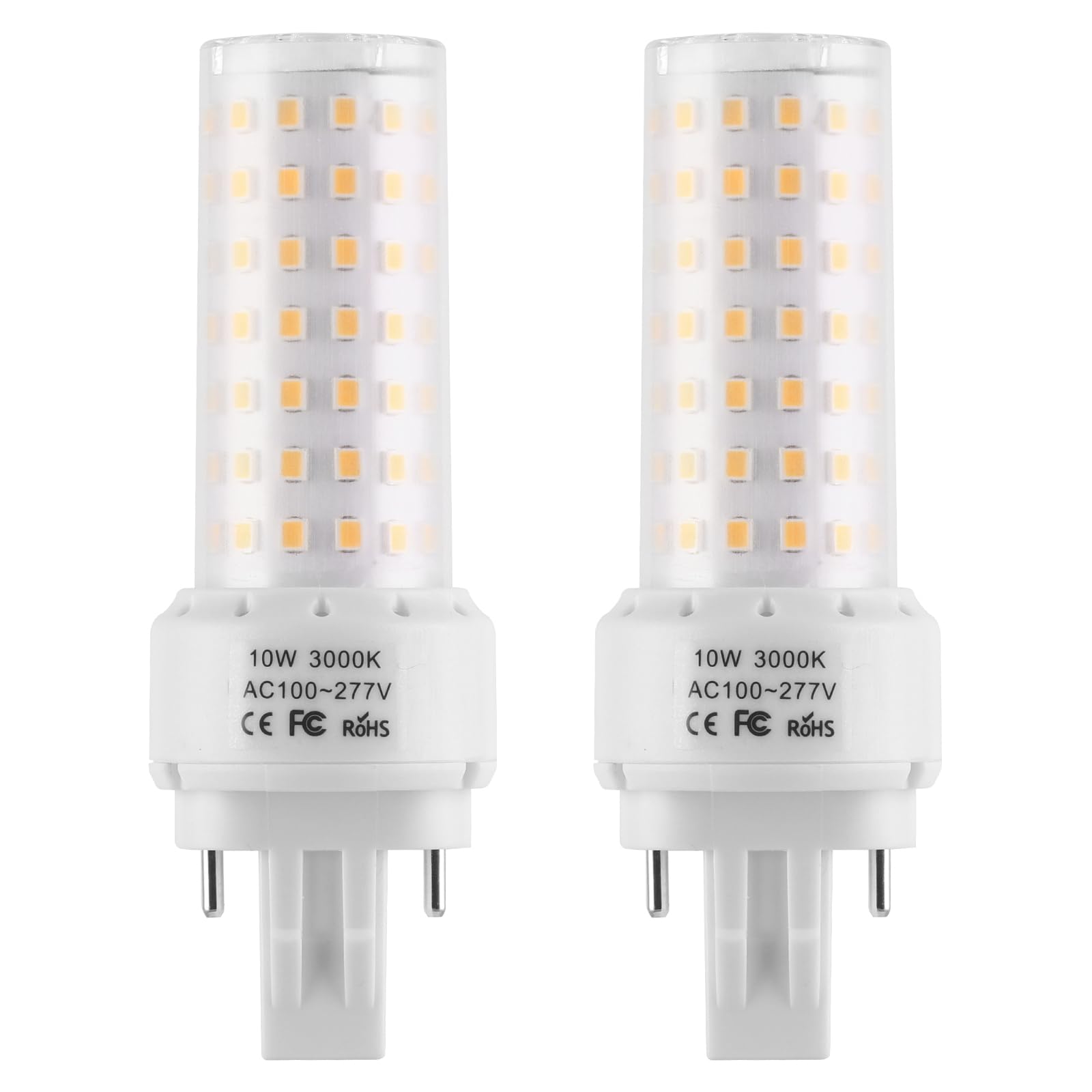 Lidesheng Gx23-2 Base Led Light Bulb Plug And Play,3000K Warm White 2Pin Led Pl Bulb, 13W 18W Cfl Equivalent, Ballast Compatible