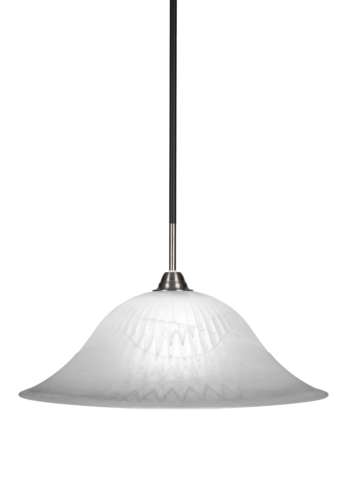 Toltec Lighting Paramount 1 Light Pendant In Matte Black & Brushed Nickel (3401-Mbbn-5881)