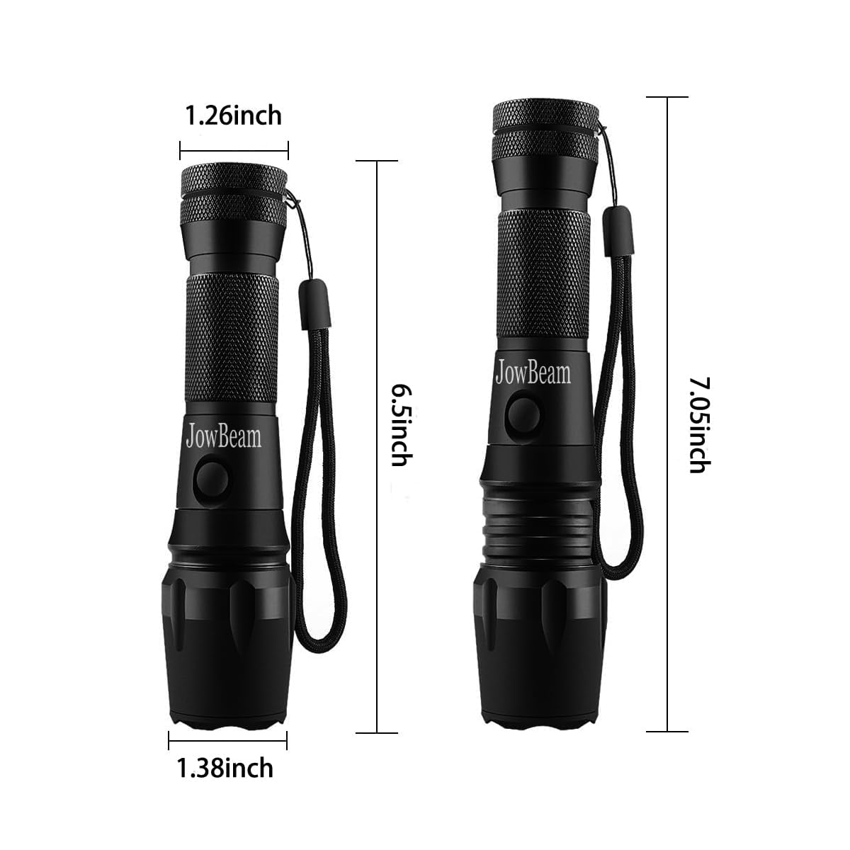 Jowbeam 16 Inch Traffic Wand Small Orange Led Safety Signal Wand Work Light Flashlight With Cone Flashing Modes,Wrist Strap Lanyard,Using 3 Aaa Batteries(Not Included) A200 (2 Packs)