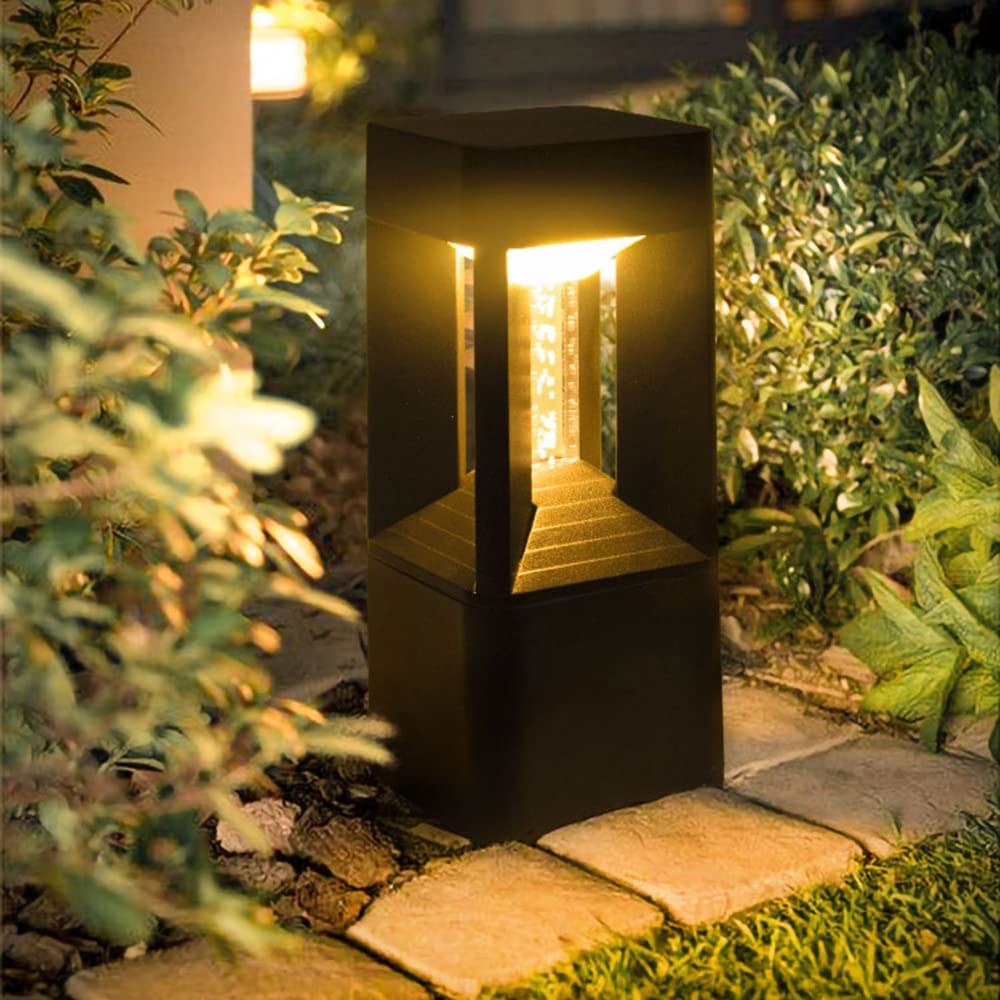 Slawa 3000K Pathway Lights - Waterproof Led Garden Floor Lamp, Modern Aluminum Bollard For Outdoors
