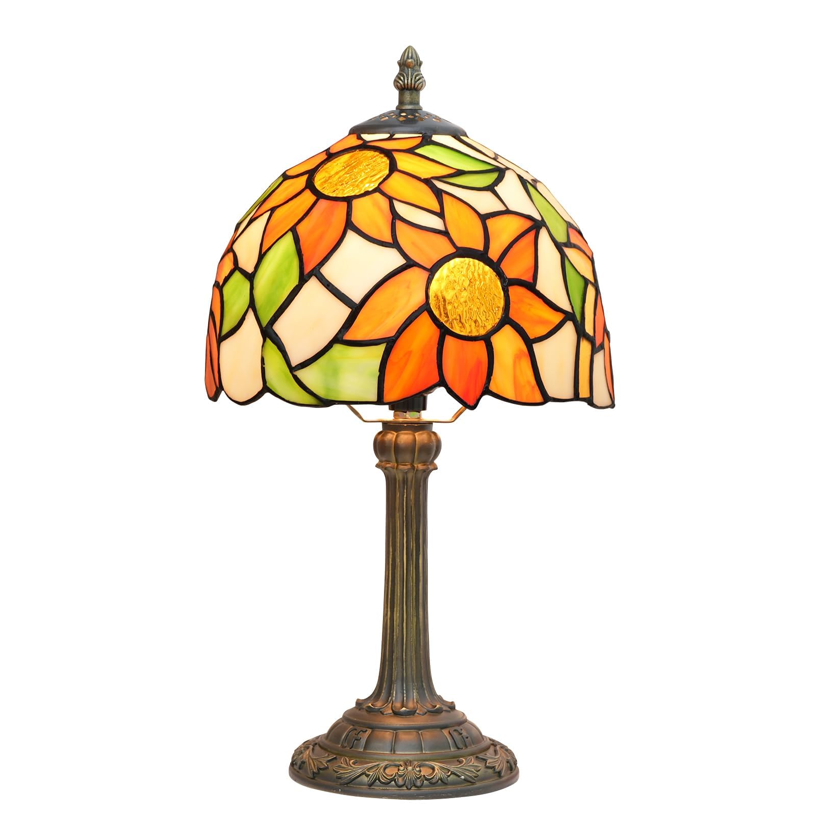 wecrejoni Tiffany Lamp Stained Glass lamp Small Bedside Table Lamps for Living Room Bedroom Dorm Kitchen Home Decor Festival Bir