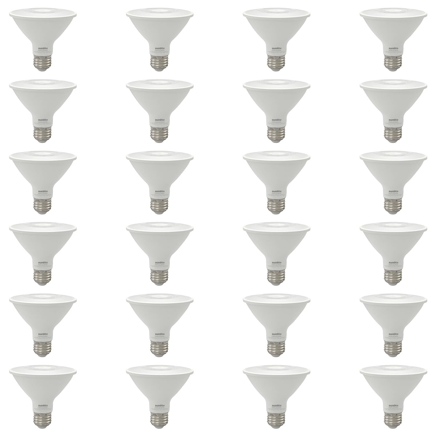 Sunlite Reflector Par30 Led Bulb  Spotlight  9W (75W=)  750 Lmns  Medium E26 Base  90 Cri  Dimmable  Decorative Track Lighting Use  Etl  Title-20 Compliant  Bulk  24 Pack  40K-Cool White