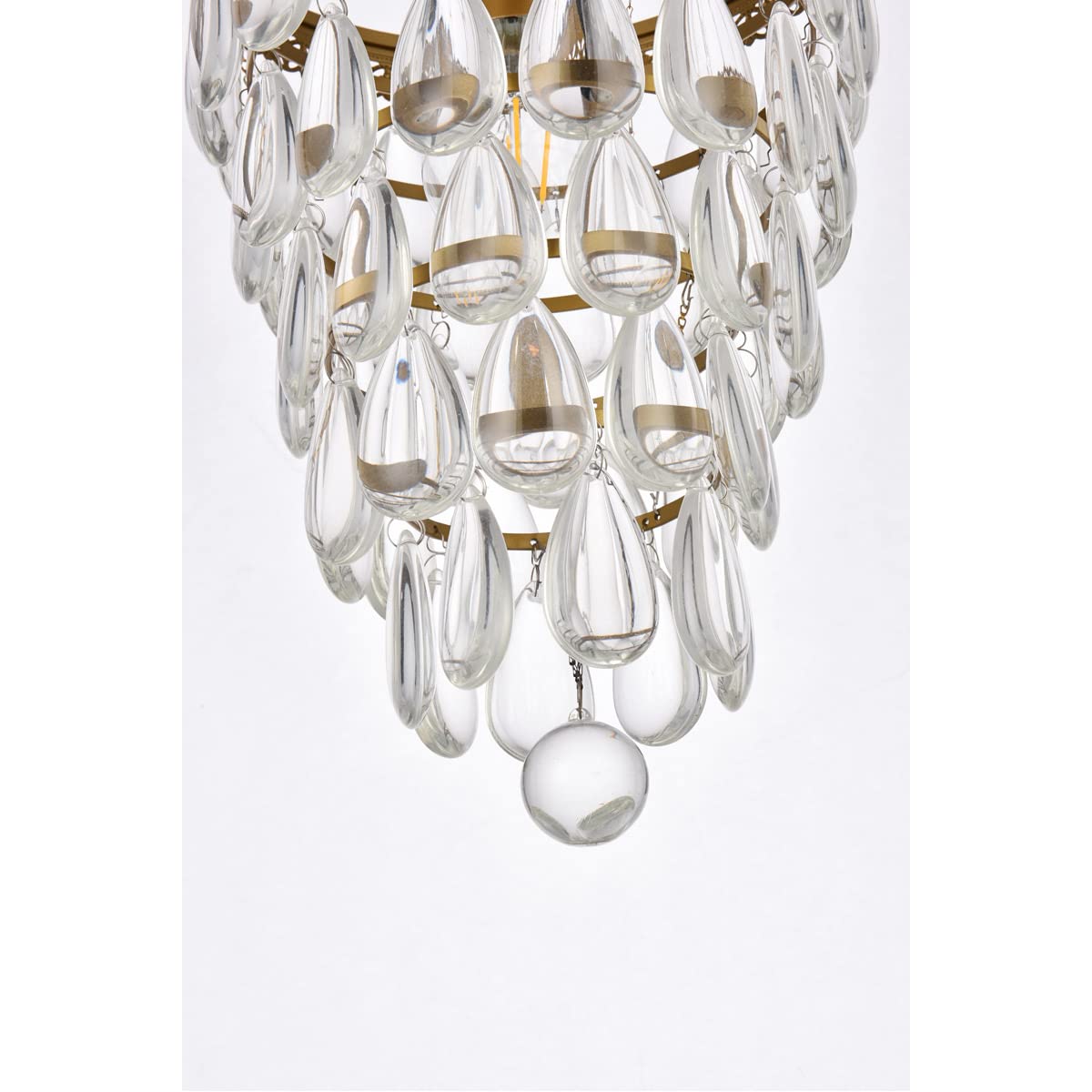Living District Reese 1-Light Transitional Metal Pendant in Brass