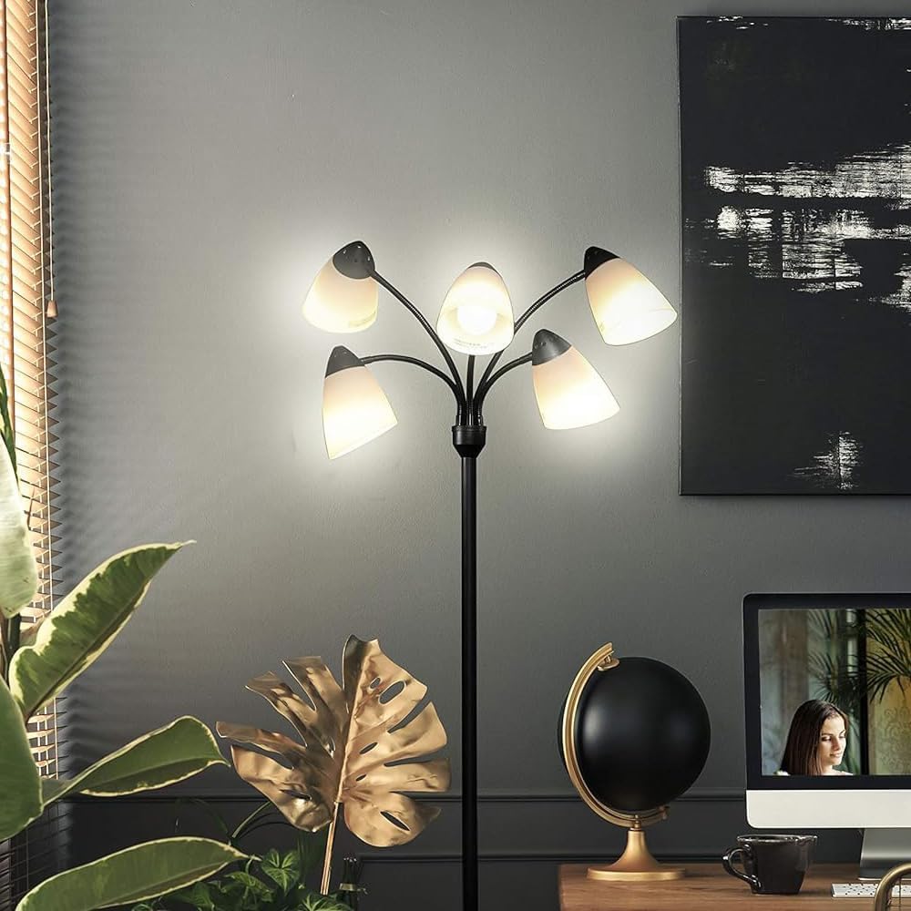 Velouer 4 Pack Plastic Lampshades, 5.7 High, 4.1 Diameter, White, Replacement For Led Floor Lamps