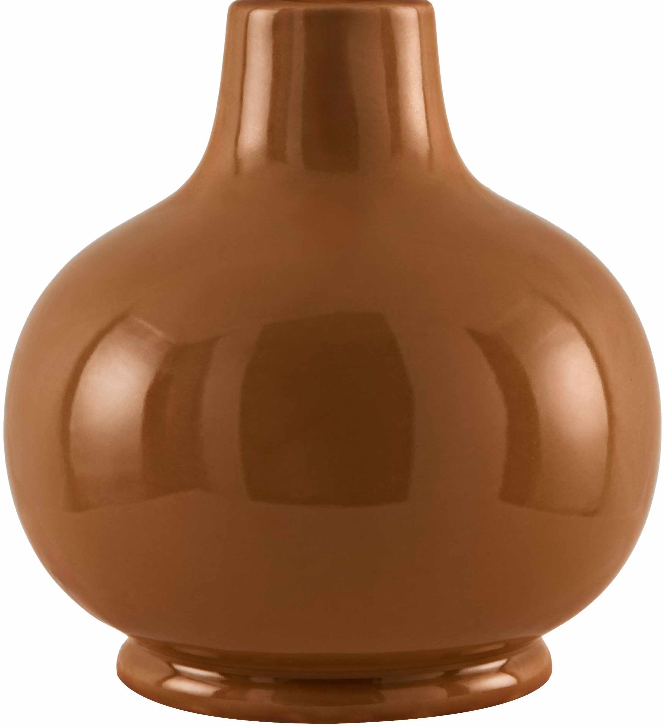 Boutiquerugs Theisseil Boho Ceramic Bedside Table Lamp For Bedroom Nightstand And Living Room - Shade Cotton - White, Brown, Rus