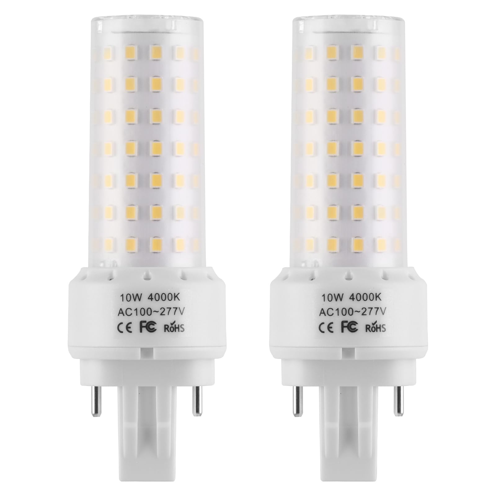 Lidesheng Gx23-2 Base Led Light Bulb Plug And Play,4000K Neutral White 2Pin Led Pl Bulb, 13W 18W Cfl Equivalent, Ballast Compati