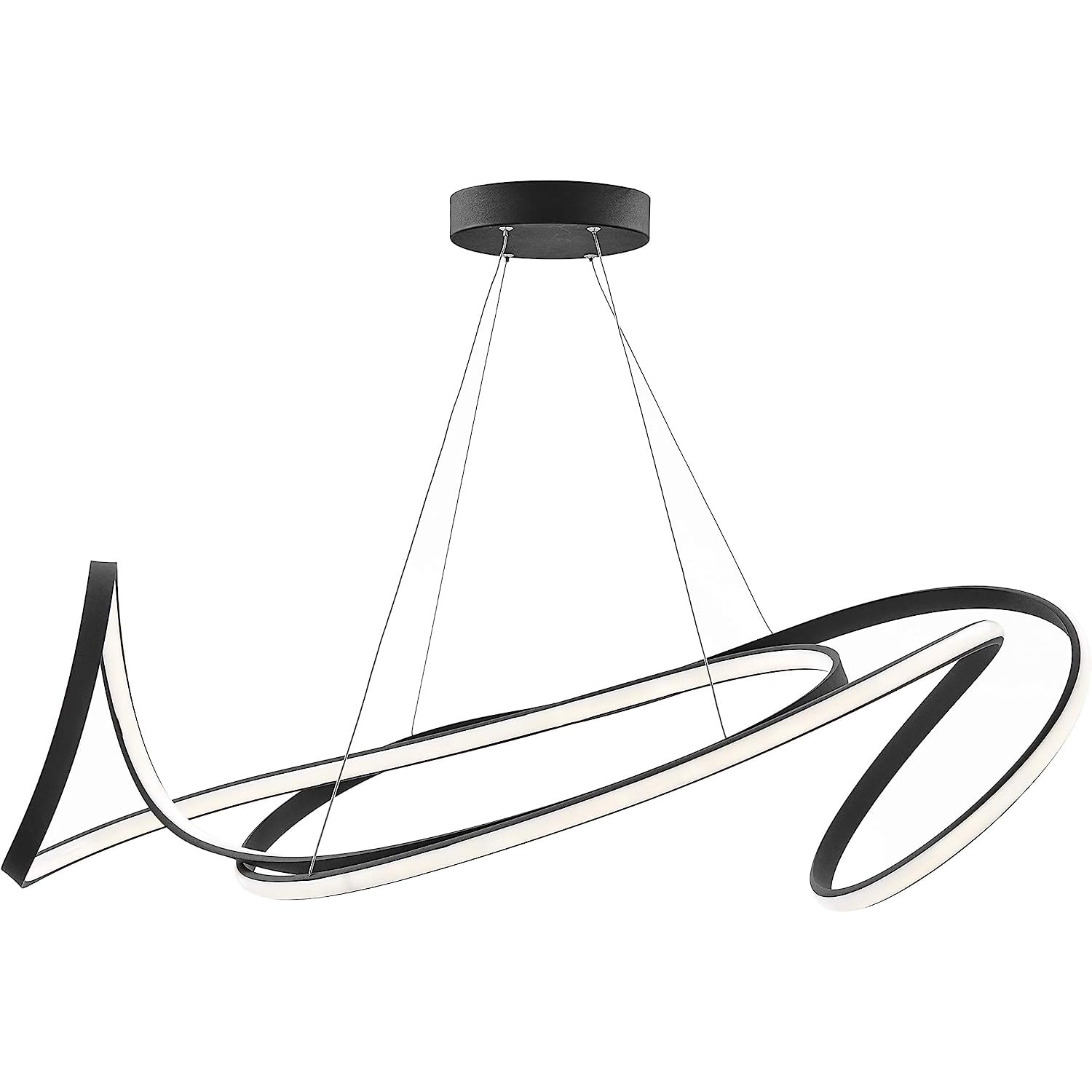Finesse Decor Moscow LED Chandelier, Metal, Black, Model CH-006-B