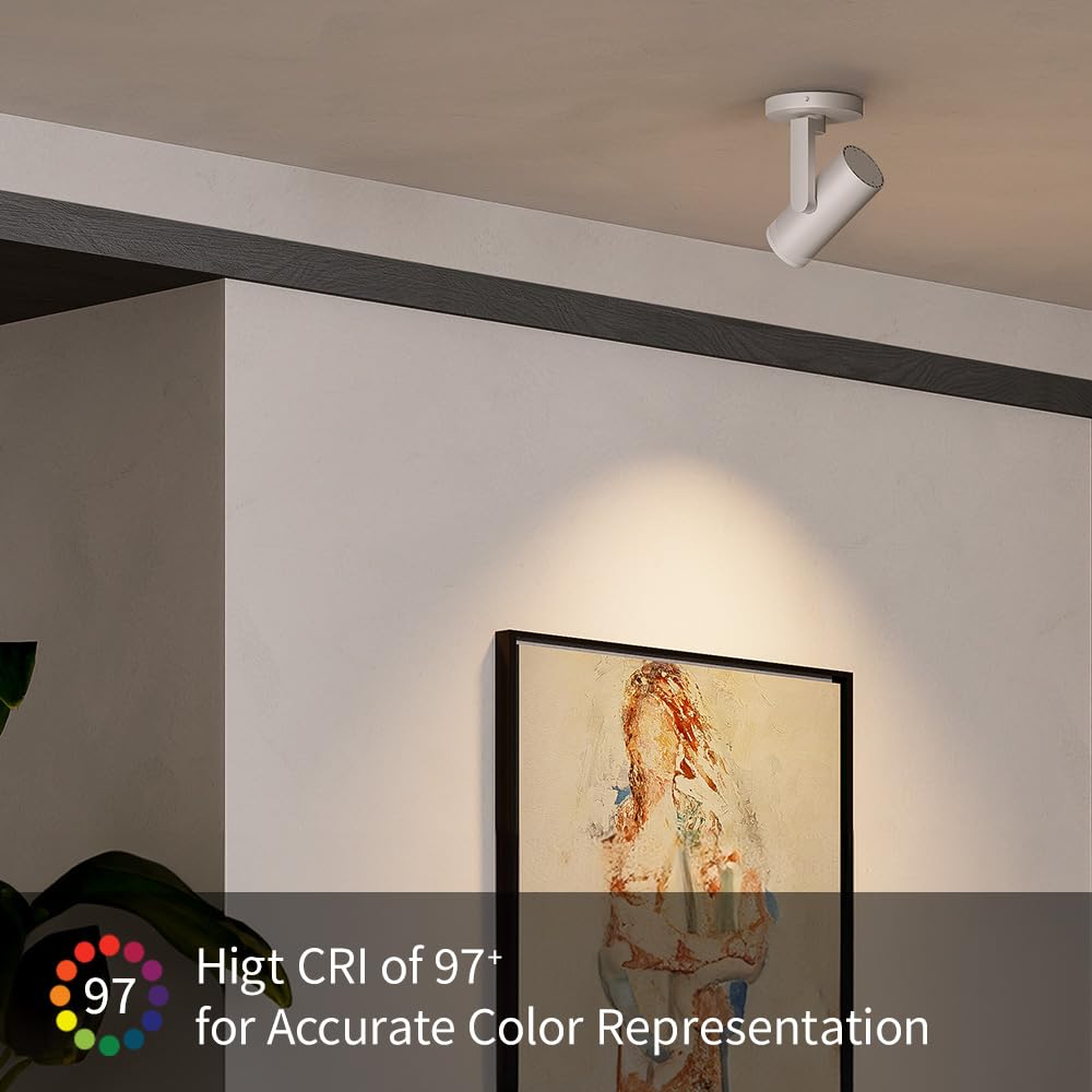 Aisilan 12W Dimmable White Led Ceiling Spotlight, Adjustable Beam Angle 10-55°, Cri 97
