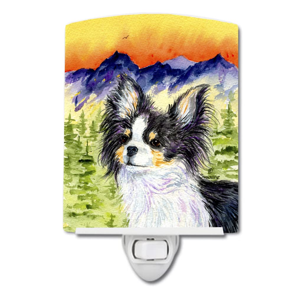 Caroline'S Treasures Ss8517Cnl Chihuahua Ceramic Night Light Compact, Ul-Certified, Ideal For Bedroom, Bathroom, Nursery, Hallway, Kitchen, 6X4X3, Multicolor