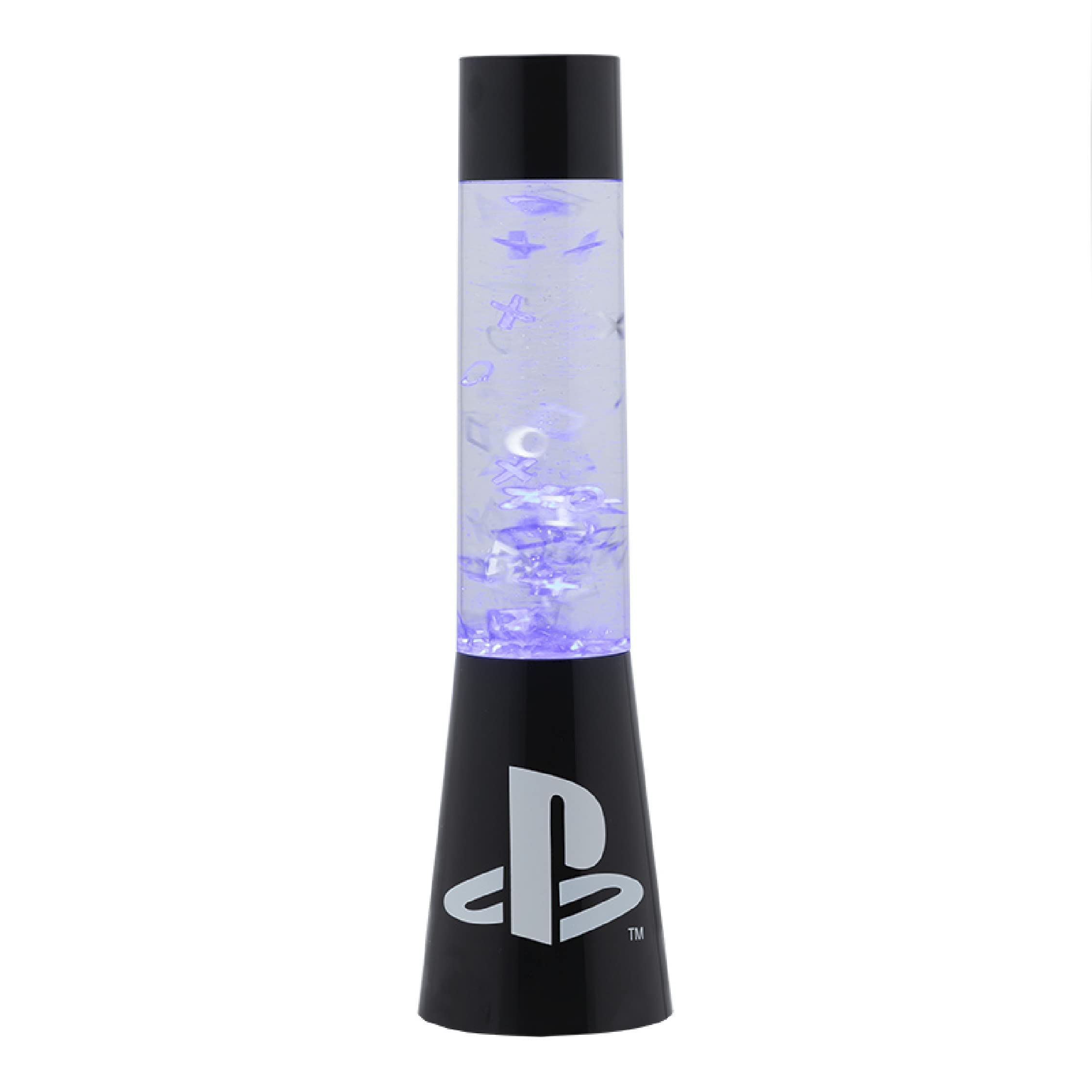 Paladone PlayStation Glitter Flow Lamp Night Light, Bedroom D  cor Mood Light, 33 cm
