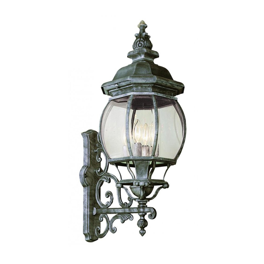 Transglobe Lighting 4052 VG Outdoor Wall Light with Beveled Glass Shades, Verde Green Finished