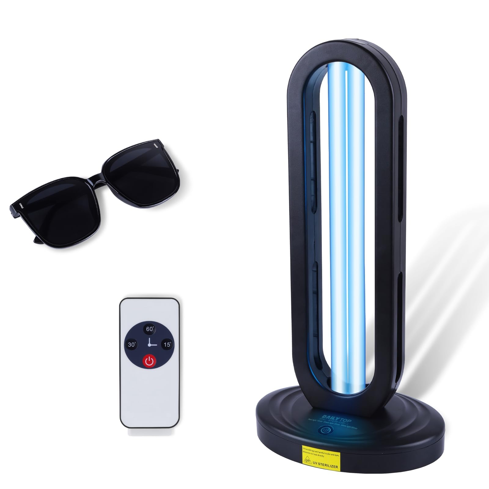 Dailytop Home Disinfection Device, Uv Light Sanitizer For Dust Mites,Uvc Light For Room,Ultraviolet Light With 3- Speed Timing A
