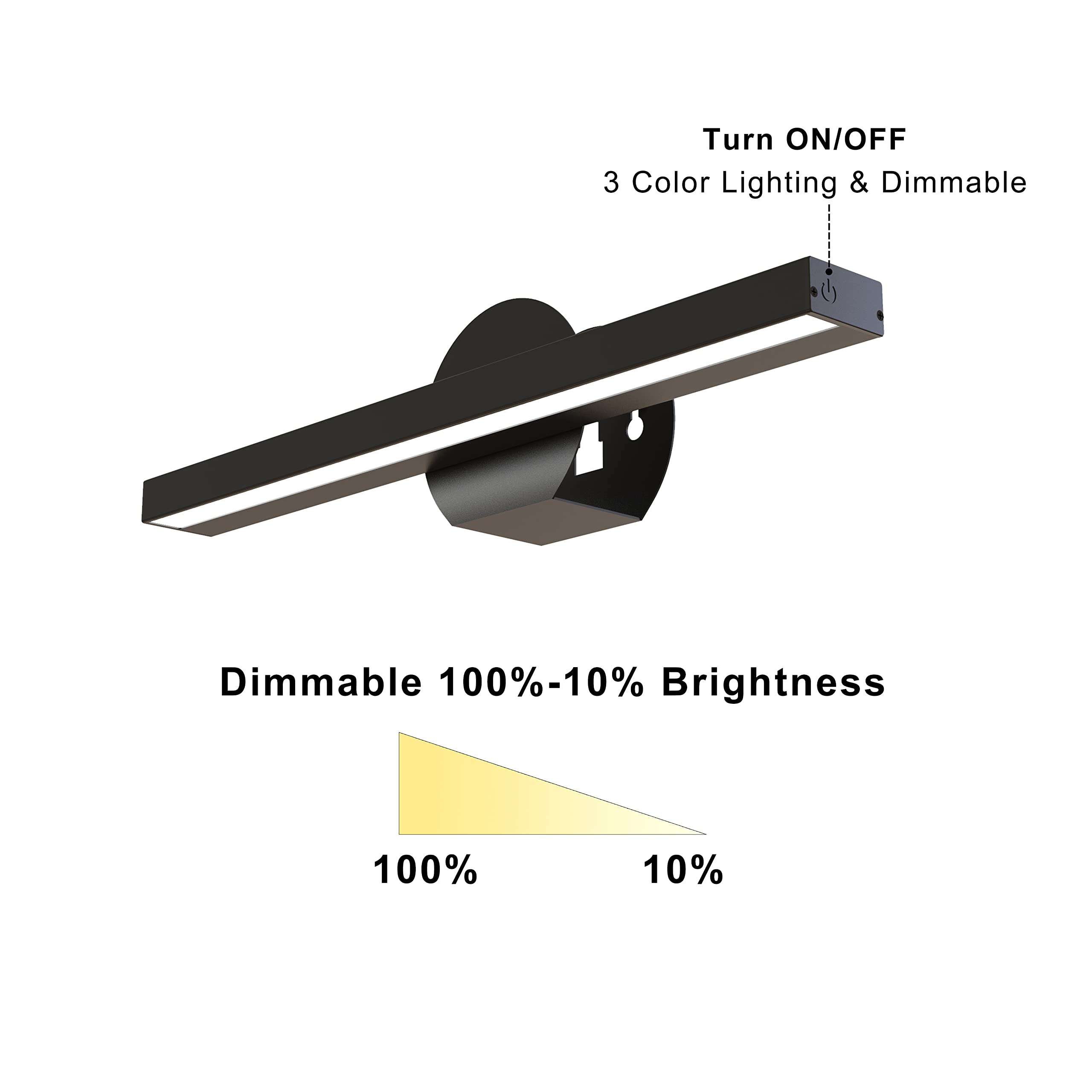 YUSOHOUSE Picture Light, Wireless Picture Light Battery Operated, Rechargeable Picture Lights for Wall, 16 Inch Art Lights for P