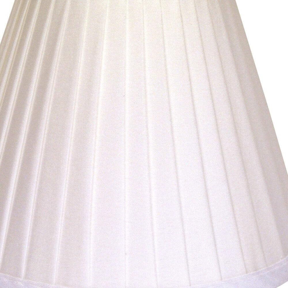 Homeroots 470088 4 In. White Slanted Pleat Chandelier Silk Lampshades - Set Of 6
