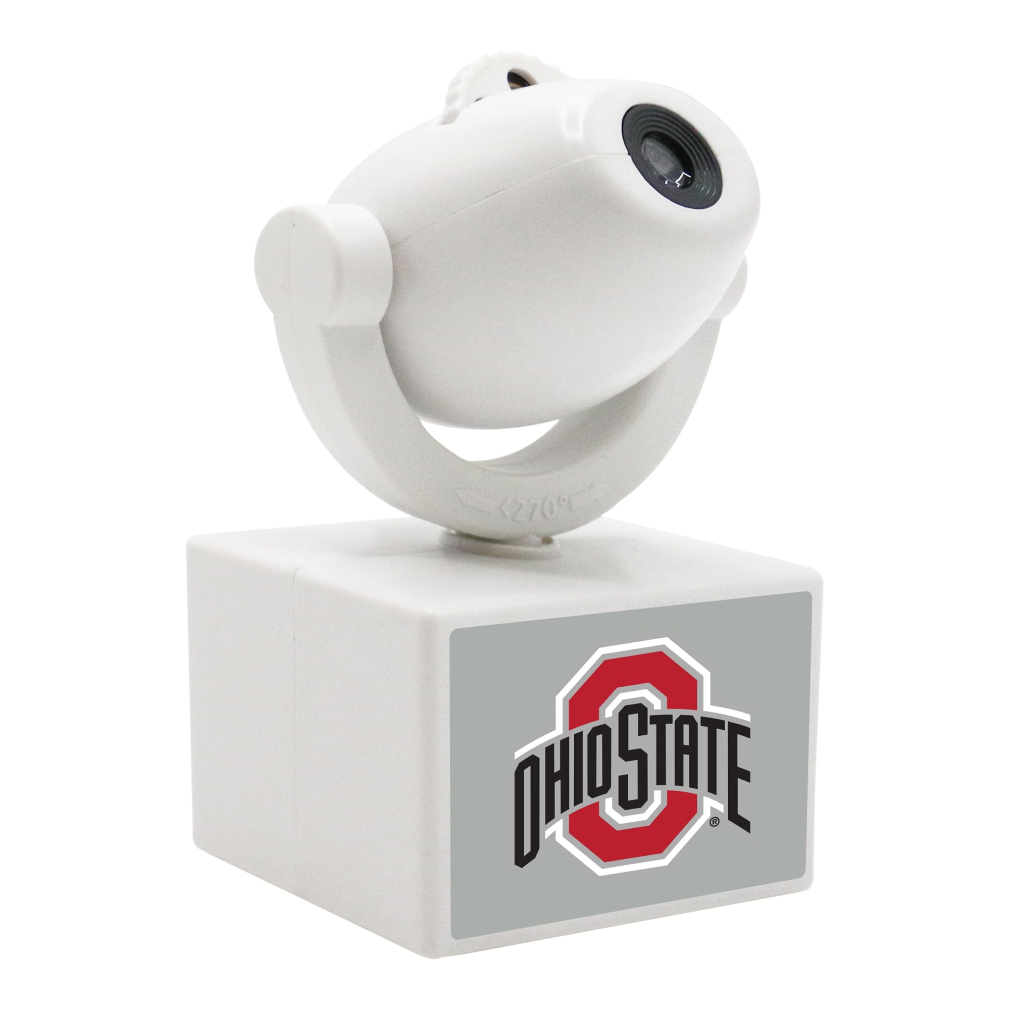 Sporticulture NCAA American Football Ohio State Buckeyes - Adjustable Led Mini Spotlight Projector with 6 Team Logo Designs - Portable & Rechargeable Spotlight - Battery-Operated - 4.375  x 3.125 