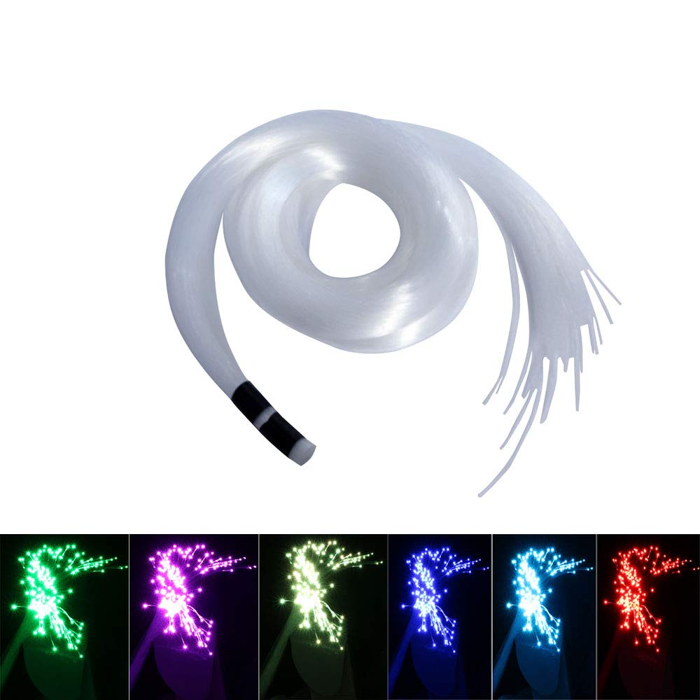 AKEPO PMMA END Glow Fiber Optic 50pcs 13.1ft/4m ?0.03in(0.75mm) Fiber Strands for LED Star Ceiling Sky Light Kit and Fibre Optic
