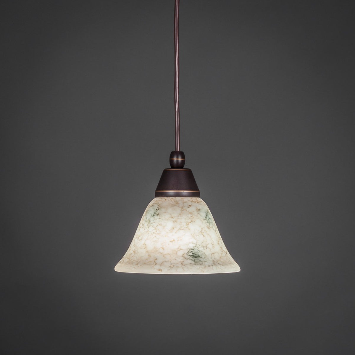 Toltec Lighting 1 Light Mini Pendant In Dark Granite (22-Dg-508)