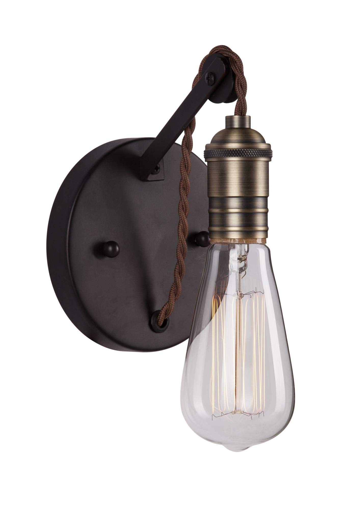 Forte 7061-01-32 One Light Wall Bracket, Antique Bronze