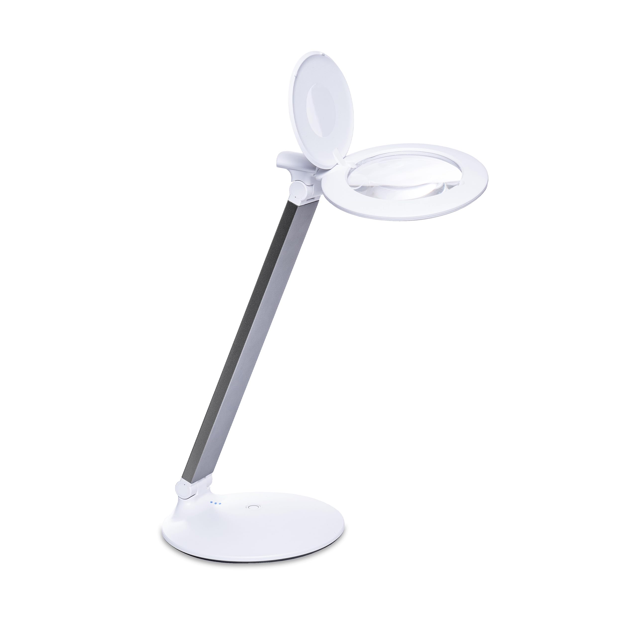 daylight Halo Go 2 Portable Rechargeable Magnifying Lamp - 5 Diopter (2.25X) Magnification, 6,000K LED, 4,200 Lux Brightness, Co