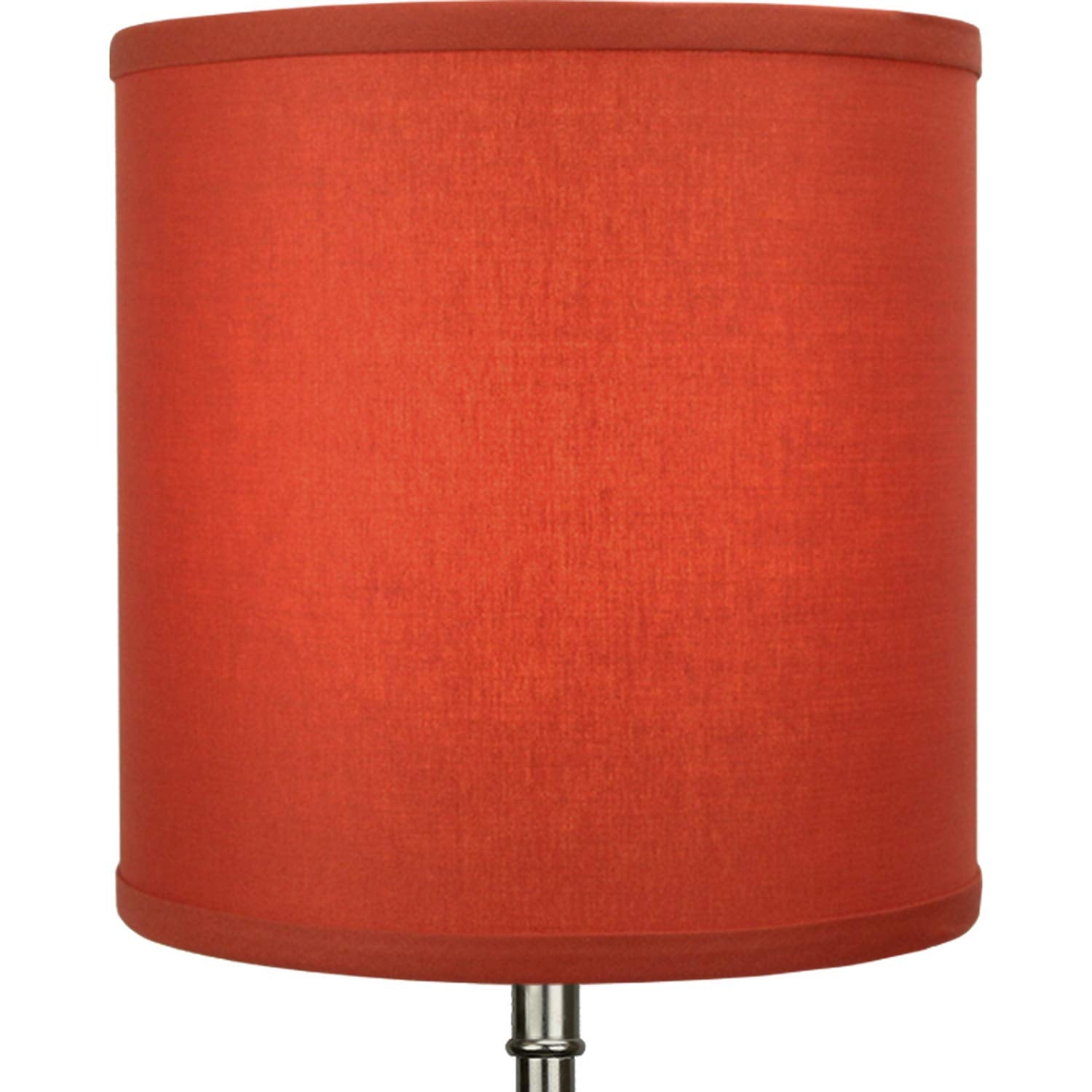 Fenchelshades.Com 10'' Top Diameter X 10'' Bottom Diameter 10'' Height Fabric Drum Lampshade Spider Attachment (Linen Paprika)
