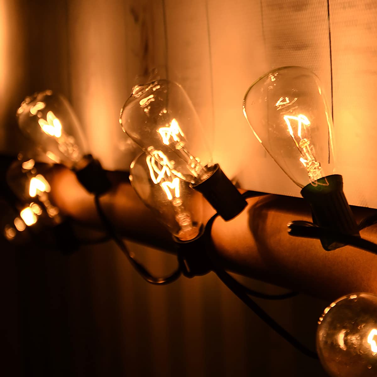 Konictom 7W Edison Replacement Light Bulbs, Clear Glass C7/E12 String Lights, 10 Pack