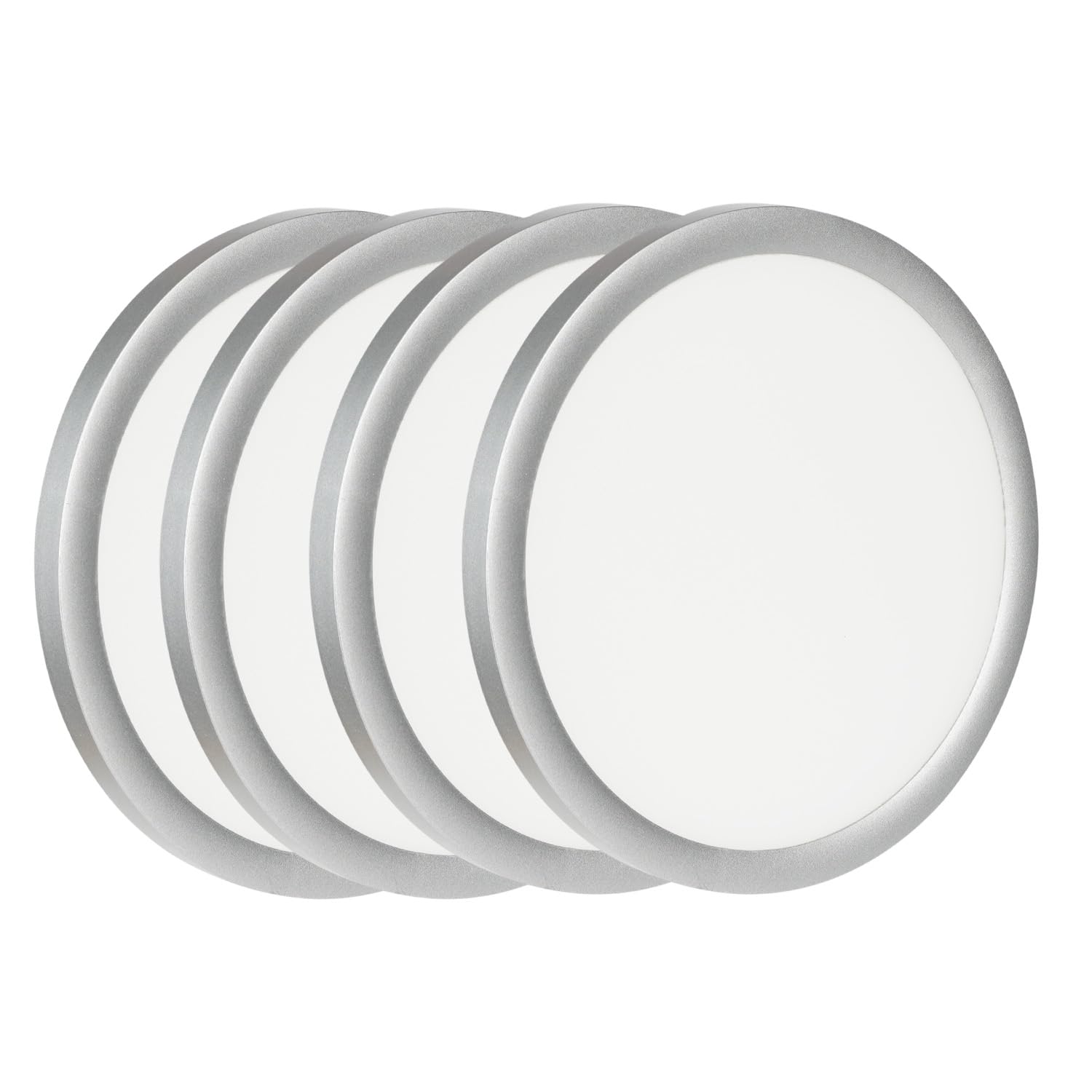 Flush Mount LED Lighting Round - 8 Inch 5CCT Ultra Thin Surface Mount Light, No Flicker and Dimmable Edge-lit Flat Panel Light f