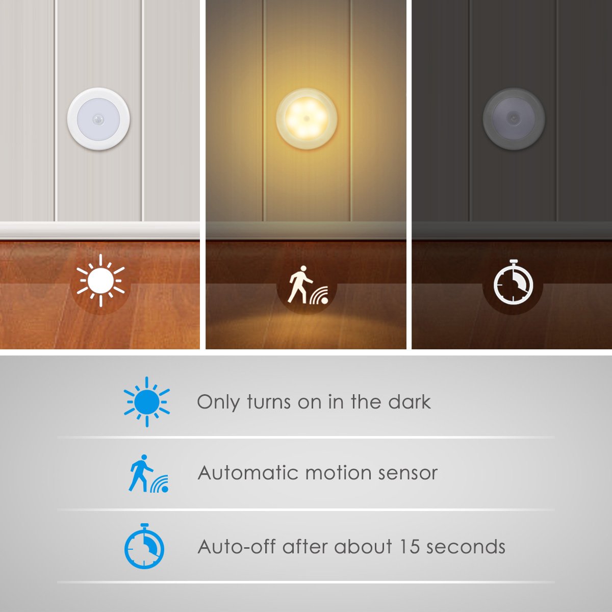 Amir Upgraded 3.15    Motion Sensor Light Indoor, Cordless Battery Powered Stick On Led Night Lights For Closet, Stair, Under Ca