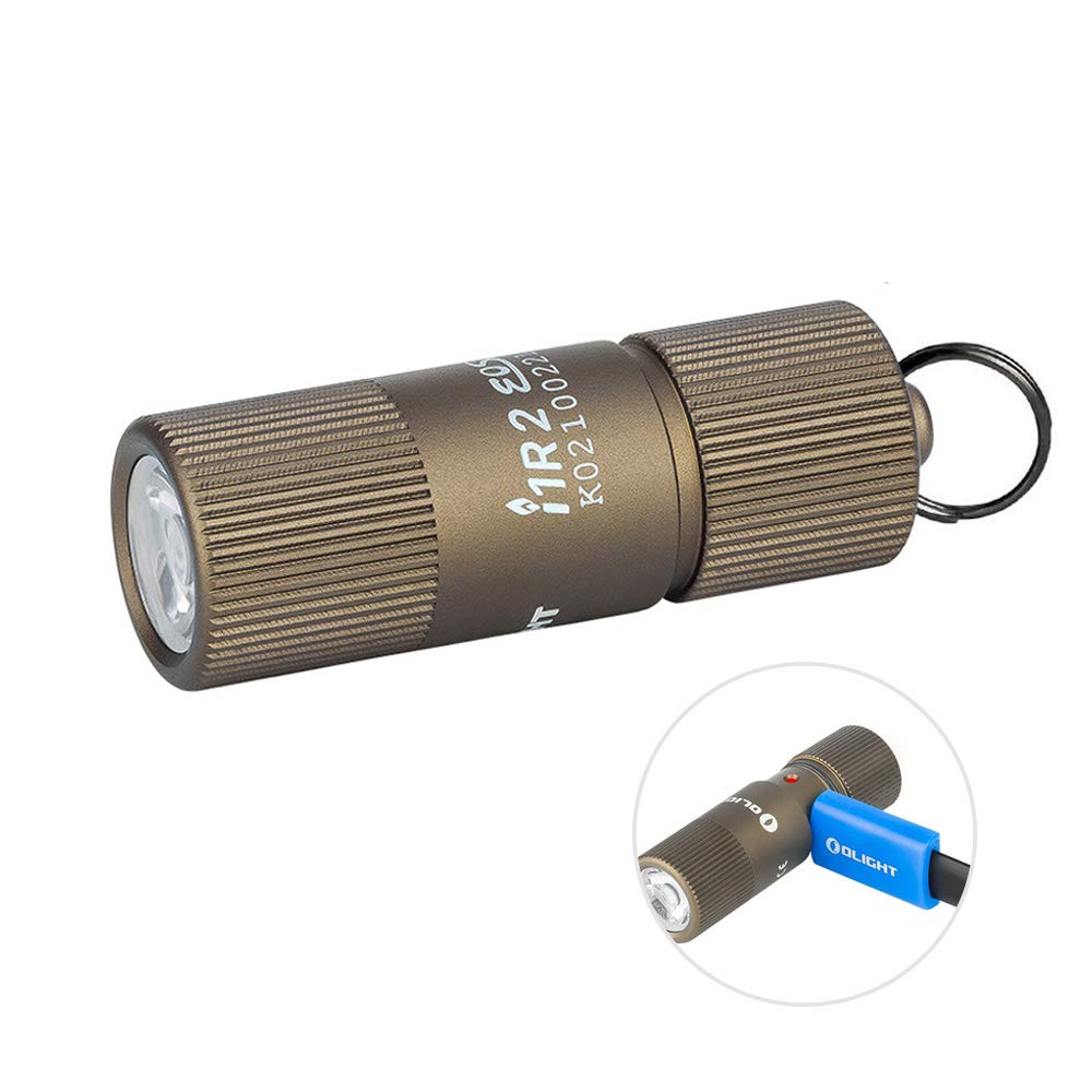 OLIGHT i1R 2 EOS 150 Lumens Tiny Rechargeable Keychain Flashlight EDC Mini LED Keyring Light with Built-in Battery for Camping H