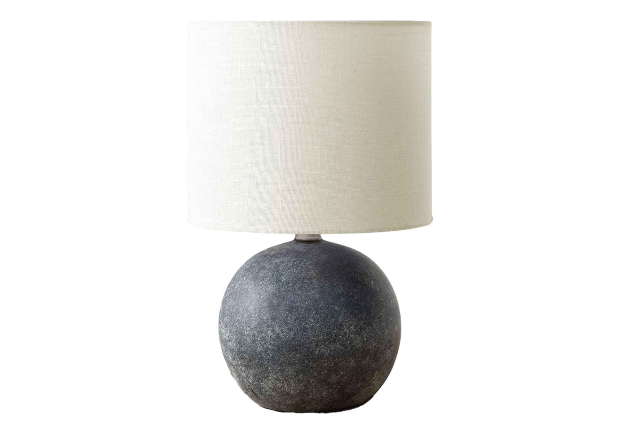 Monarch Specialties Table Lamp I 9850, 16in H, Grey Concrete Base, Ivory/Cream Shade