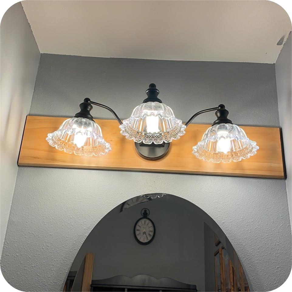 Xiedun Farmhouse Vanity Lights - Black Bathroom Vanity Light Fixtures With 3 Lights