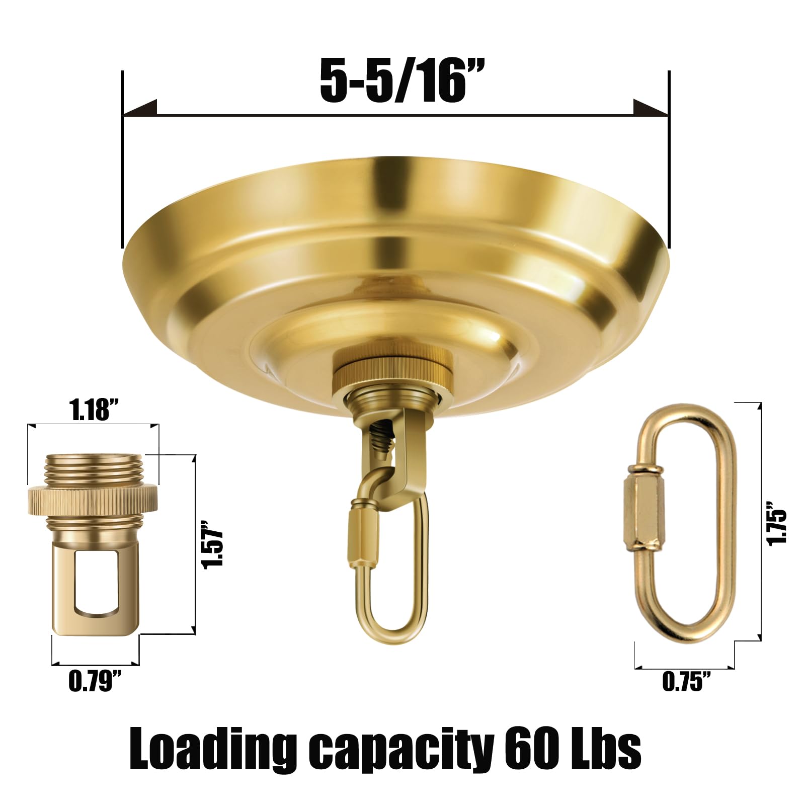 Mayomajo 5-5/16 Inch Light Canopy Kit With Heavy Duty, Replacement Cover Plate With Mounting Hardware For Chandelier, Pendant Li