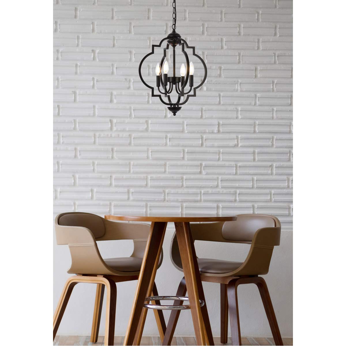 Living District Sandara 4 Lights Pendant in Black (LD7064D16BK)