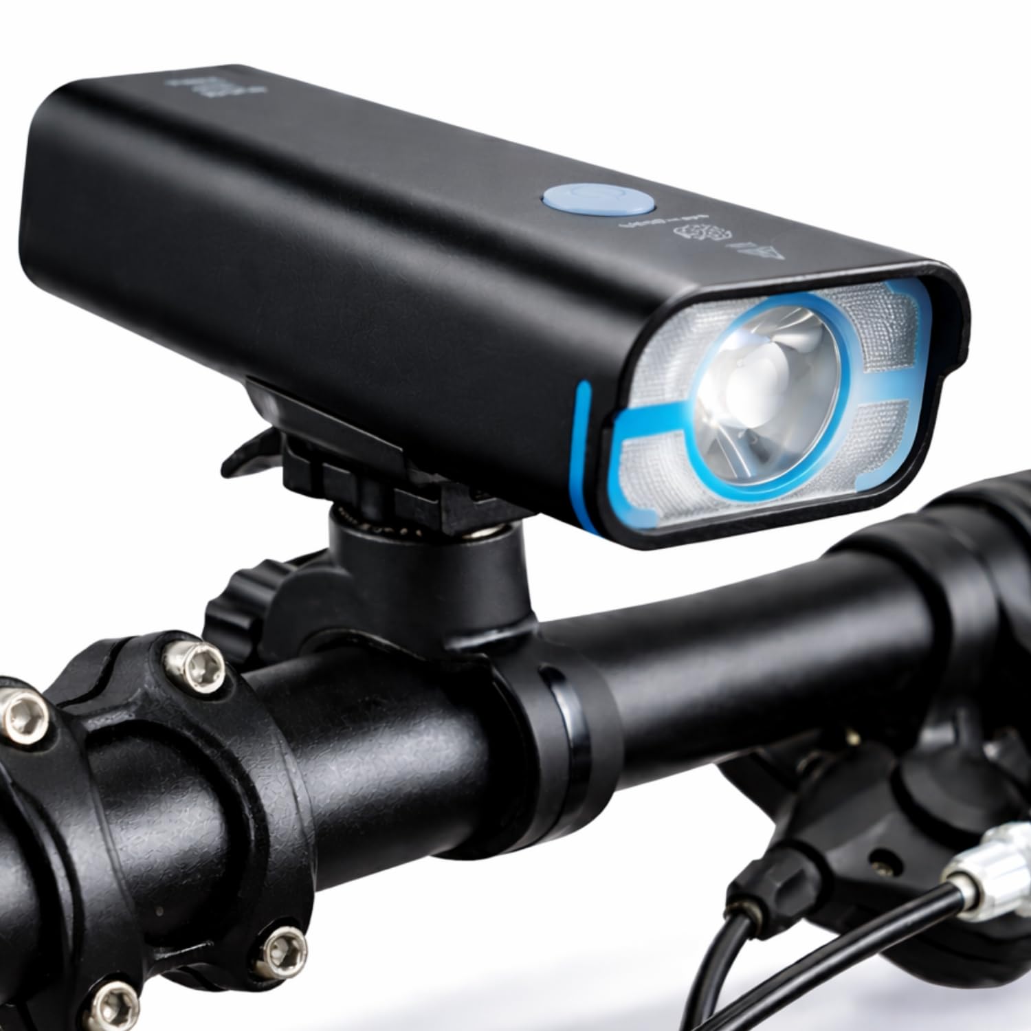 BrightRoad Bike Headlight 8500 Lumens, Front Bike Light with 7 Modes, 650 Fit Distance, Rechargeable Bike Lights for Night Ridin