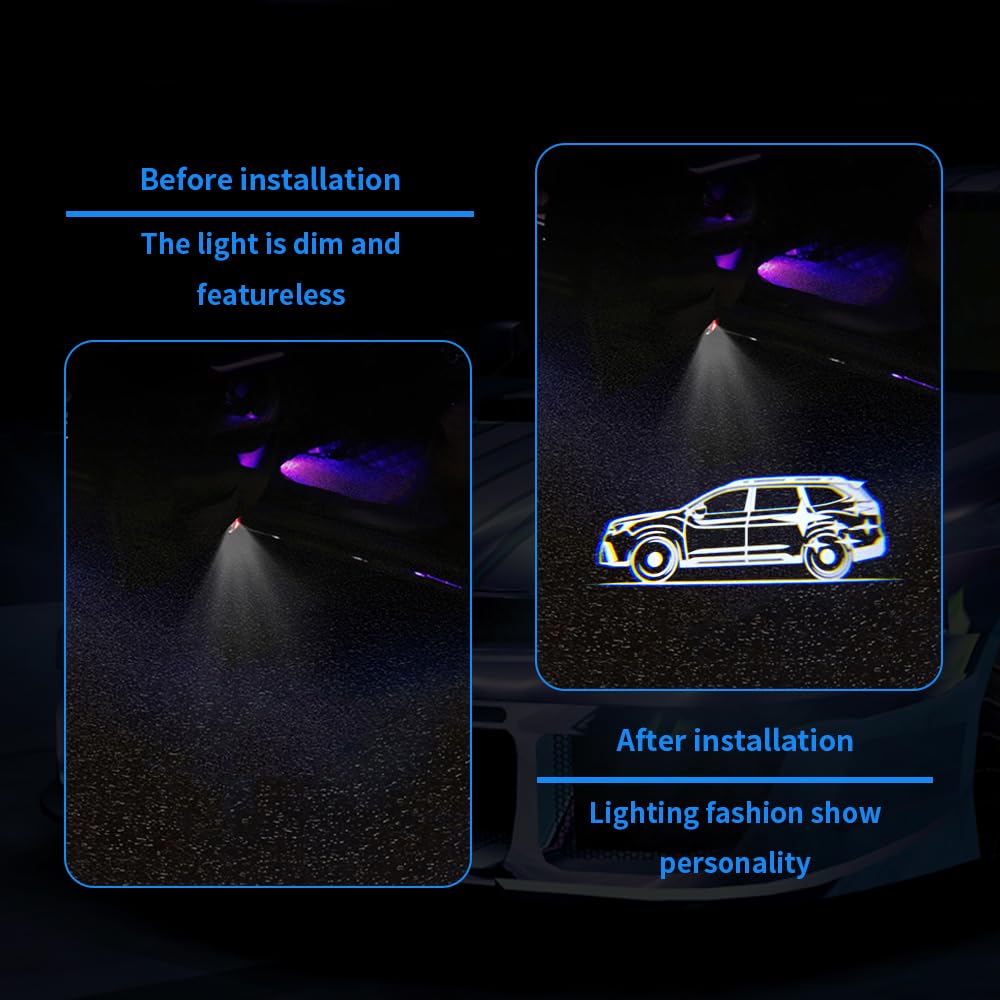 Led Car Door Logo Lights Courtesy Projector Laser Welcome Light Puddle Lamp 2 Pcs Compatible With Forester Outback Legacy Car Ac